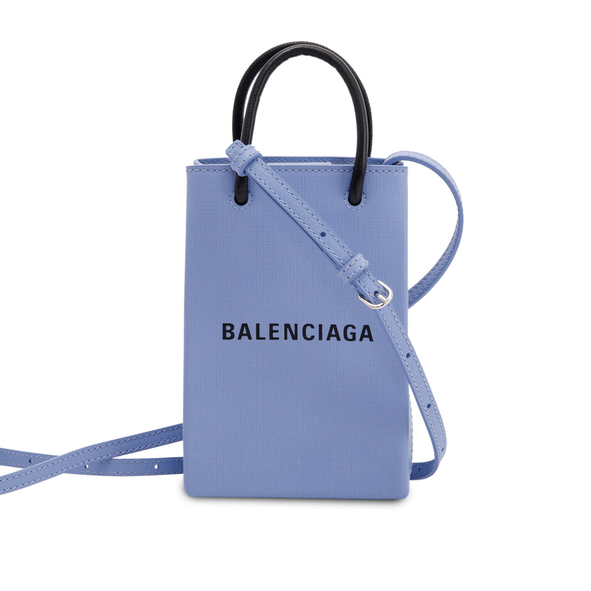 Balenciaga Mini Shopping Phone Holder Bag w/ Strap