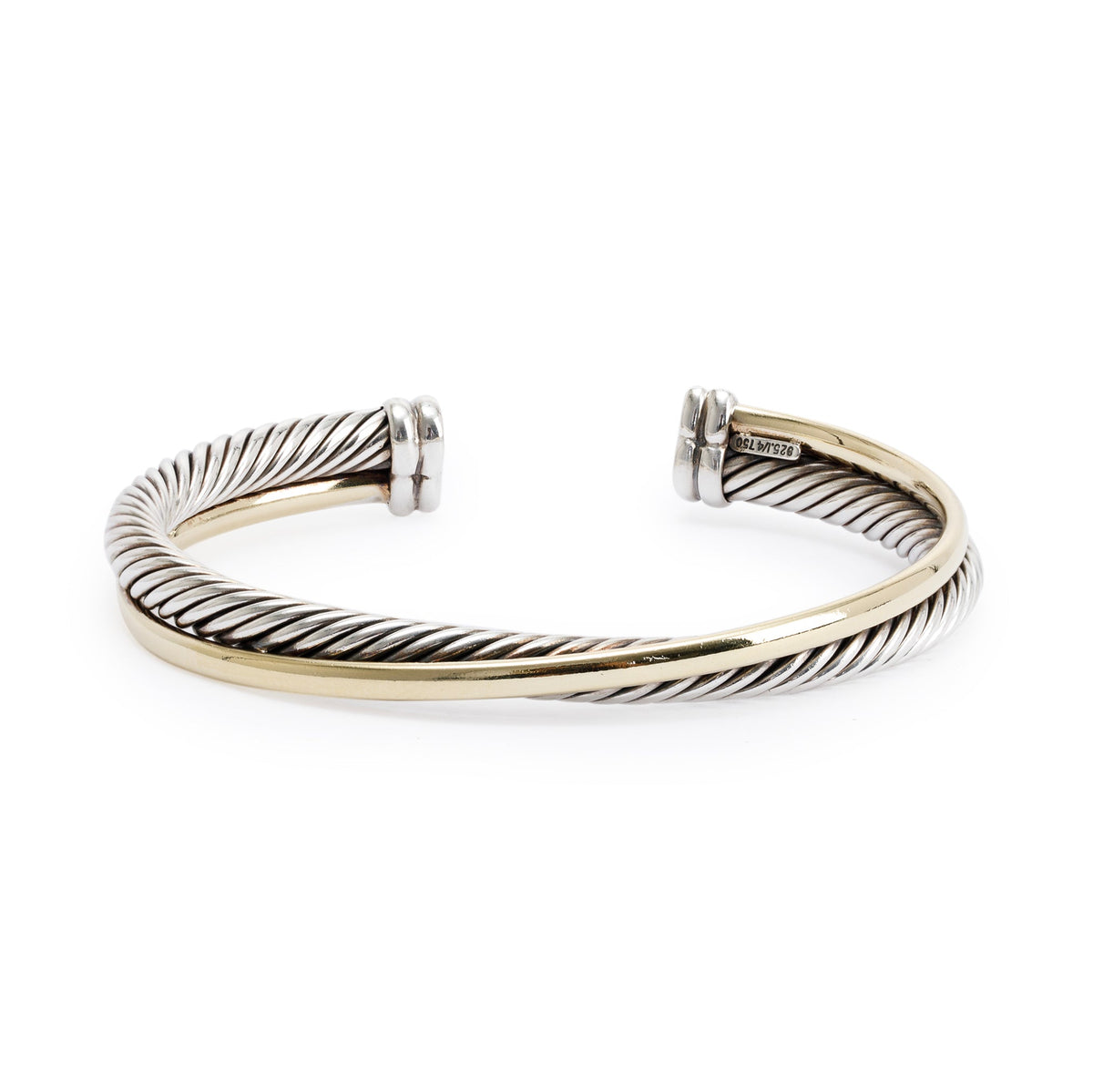 David Yurman Two-tone Crossover Cuff Bracelet, 5 Mm – Oliver Jewellery