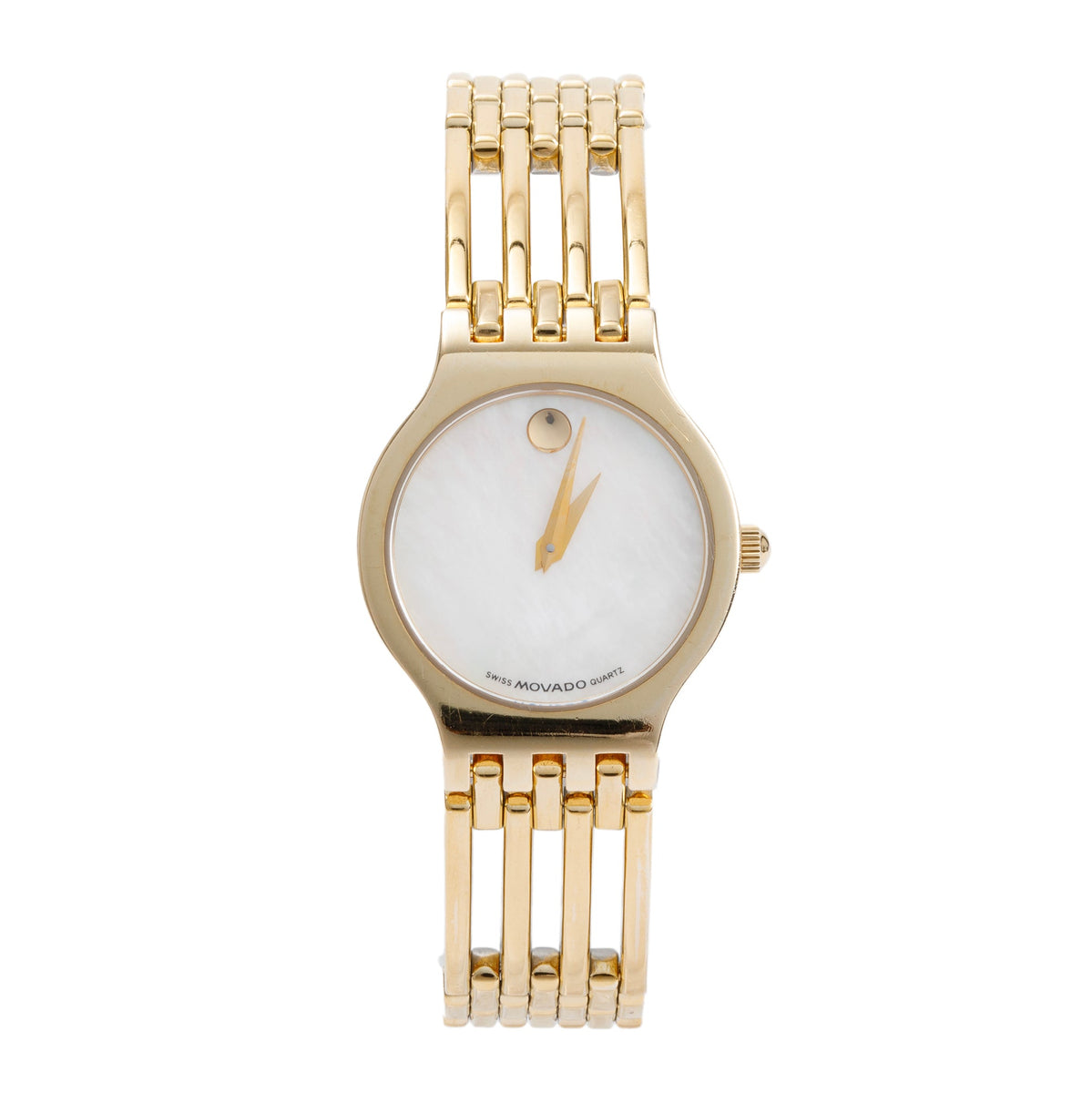 Movado Gold Plated Stainless Steel Esperanza Mother Of Pearl Dial 23 M ...