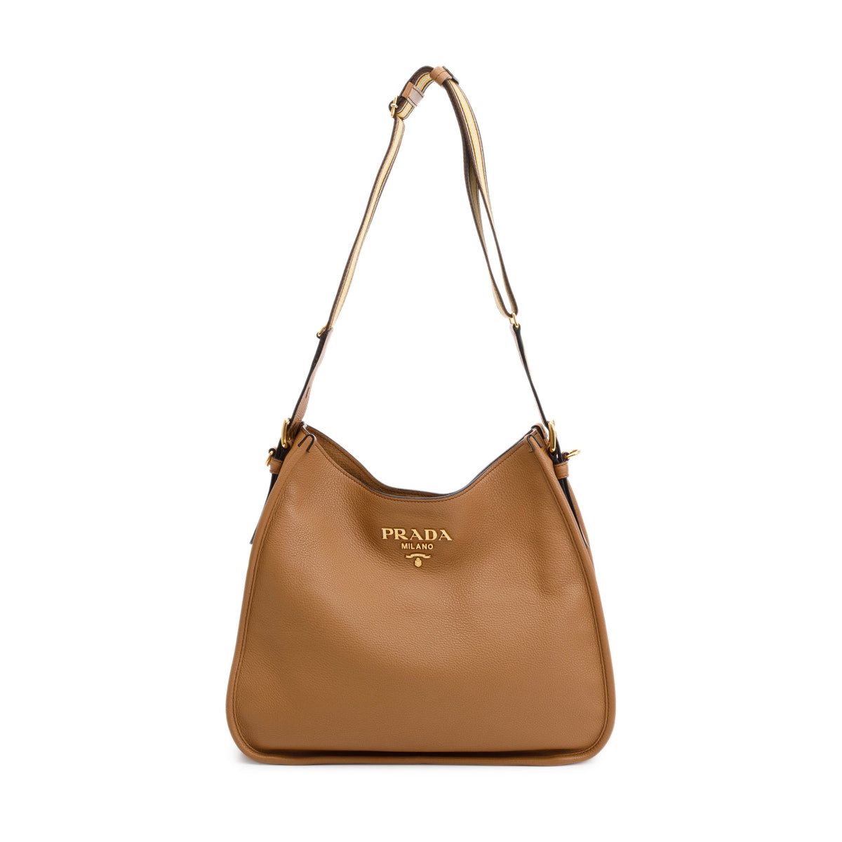 Prada daino calfskin deals leather hobo