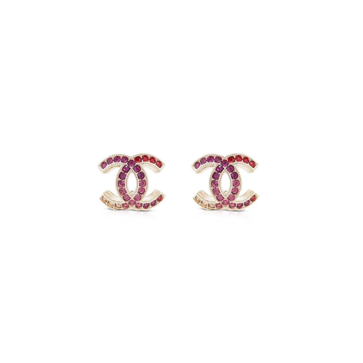 Pink chanel earrings sale