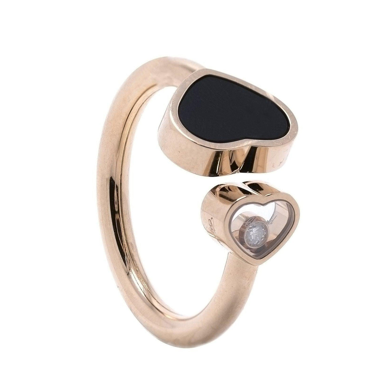 Chopard Happy Hearts Ring with Diamond Onyx