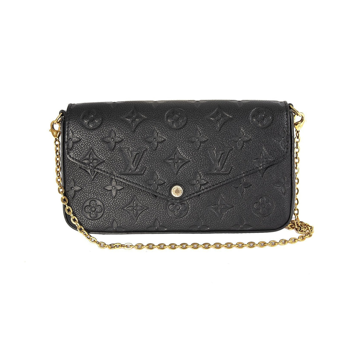 Louis Vuitton 2020 Black Monogram Empreinte Felicie Pochette Bag