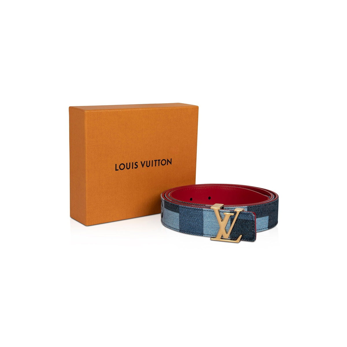 Louis Vuitton DAMIER Lv Initiales Damier Stripes 40Mm Reversible Belt  (M0520S)