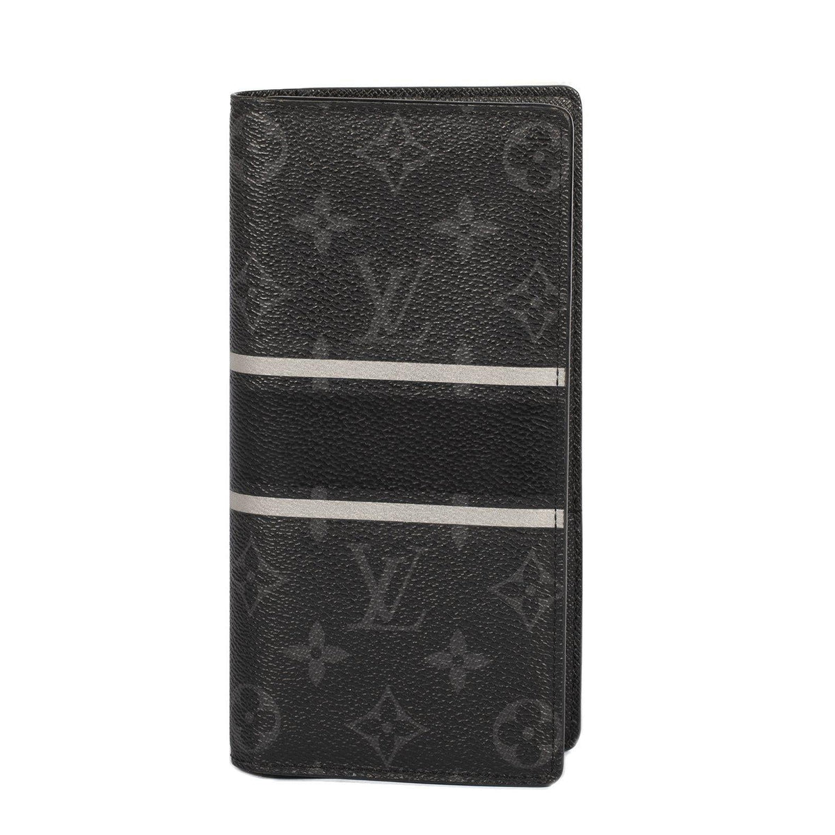 LOUIS VUITTON MONOGRAM ECLIPSE FRAGMENT BRAZZA WALLET