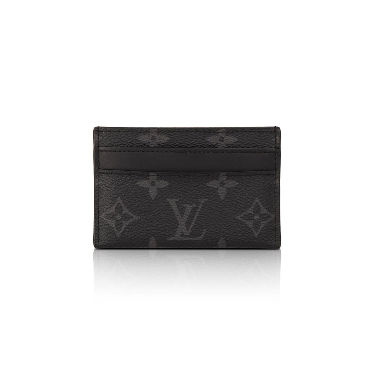 Louis Vuitton Double Card Holder Black Monogram Eclipse