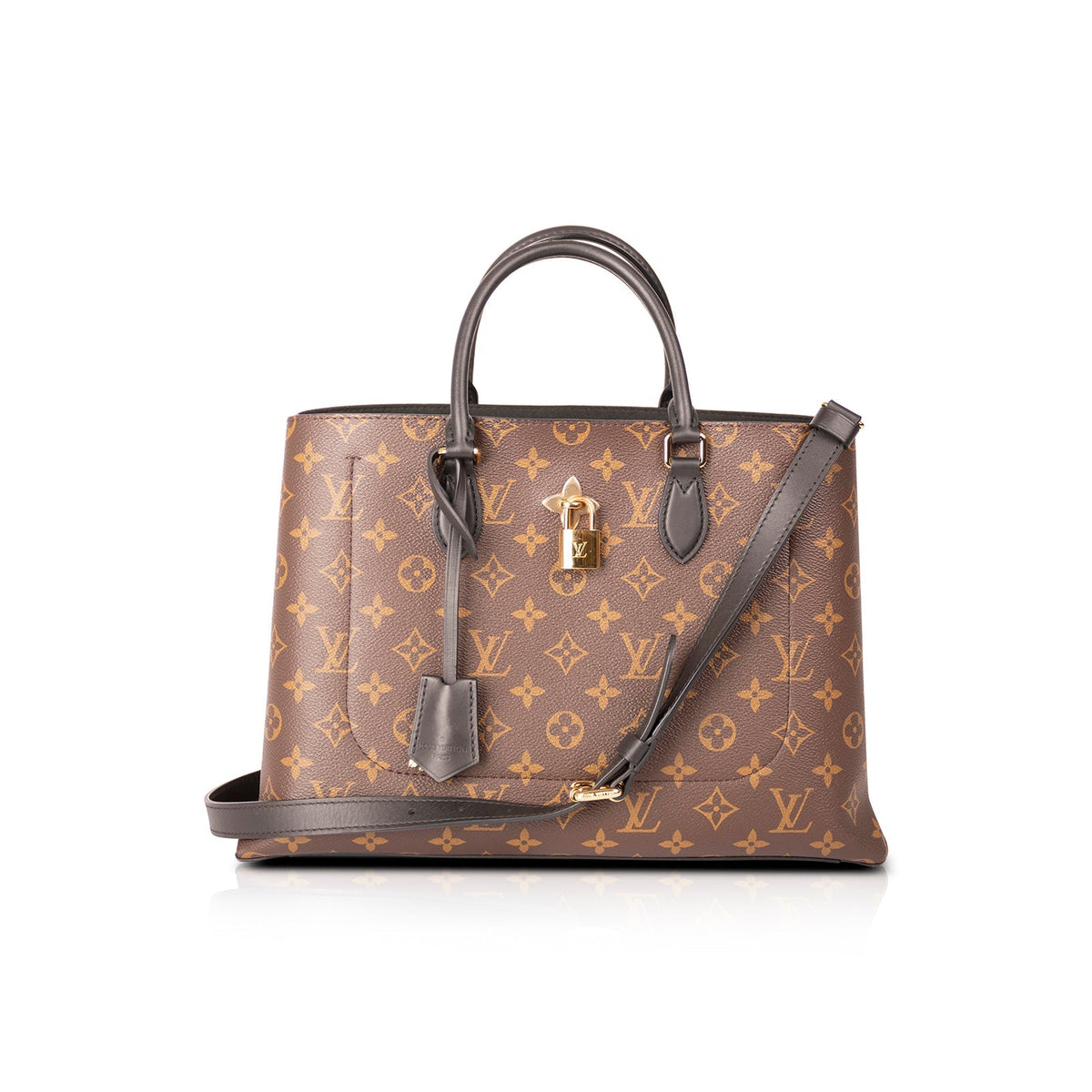 Louis Vuitton Red Leather And Brown Monogram Coated Canvas Flower Tote Gold  Hardware, 2020 Available For Immediate Sale At Sotheby's