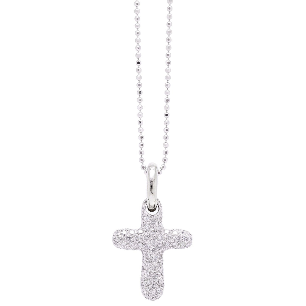 Pave diamond deals cross pendant