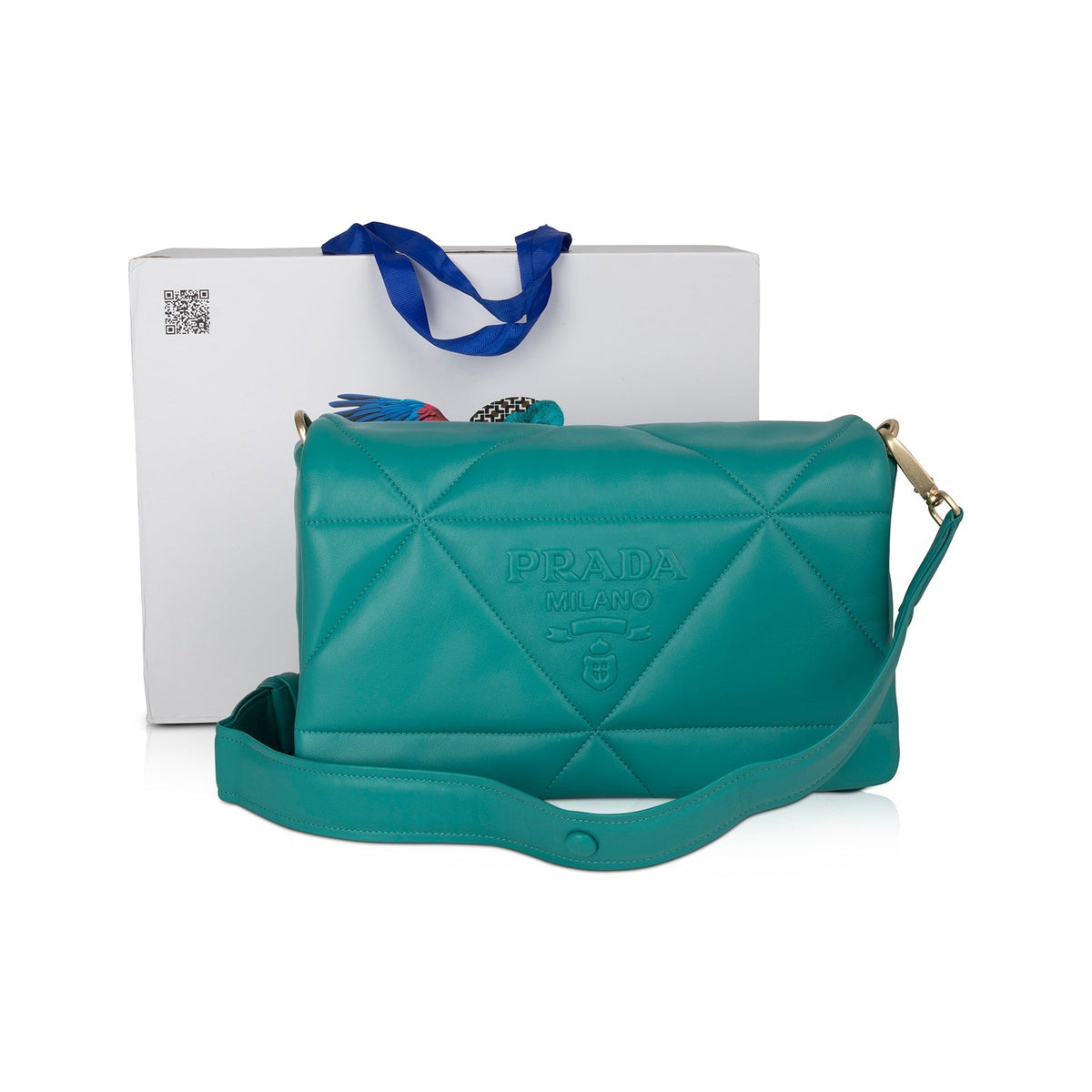 Prada Padded Nappa Leather Chain Shoulder Bag w/ Box & Authenticity Ca