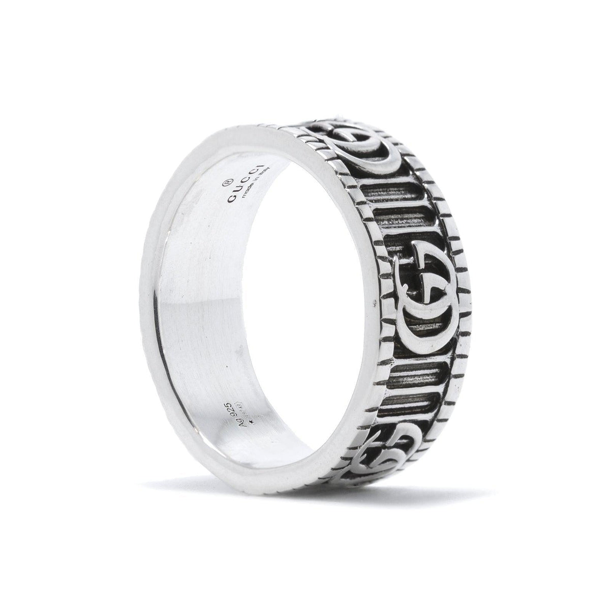 Gucci Sterling Silver Ring with Double G – Oliver Jewellery