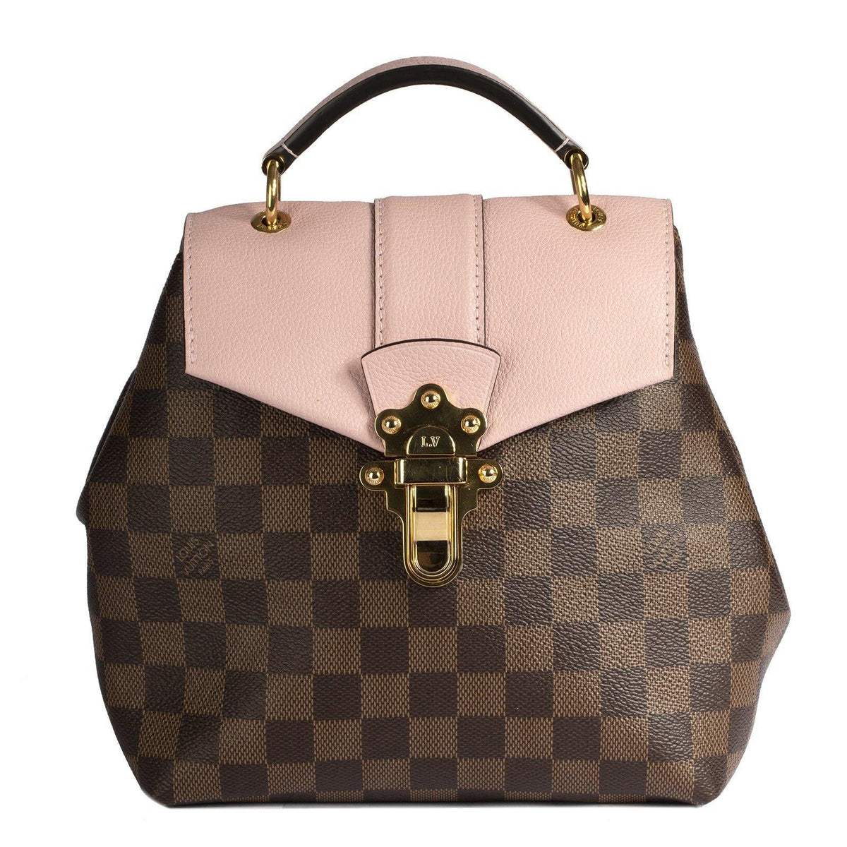 Louis Vuitton Magnolia Pink Damier Ebene Canvas Clapton Backpack