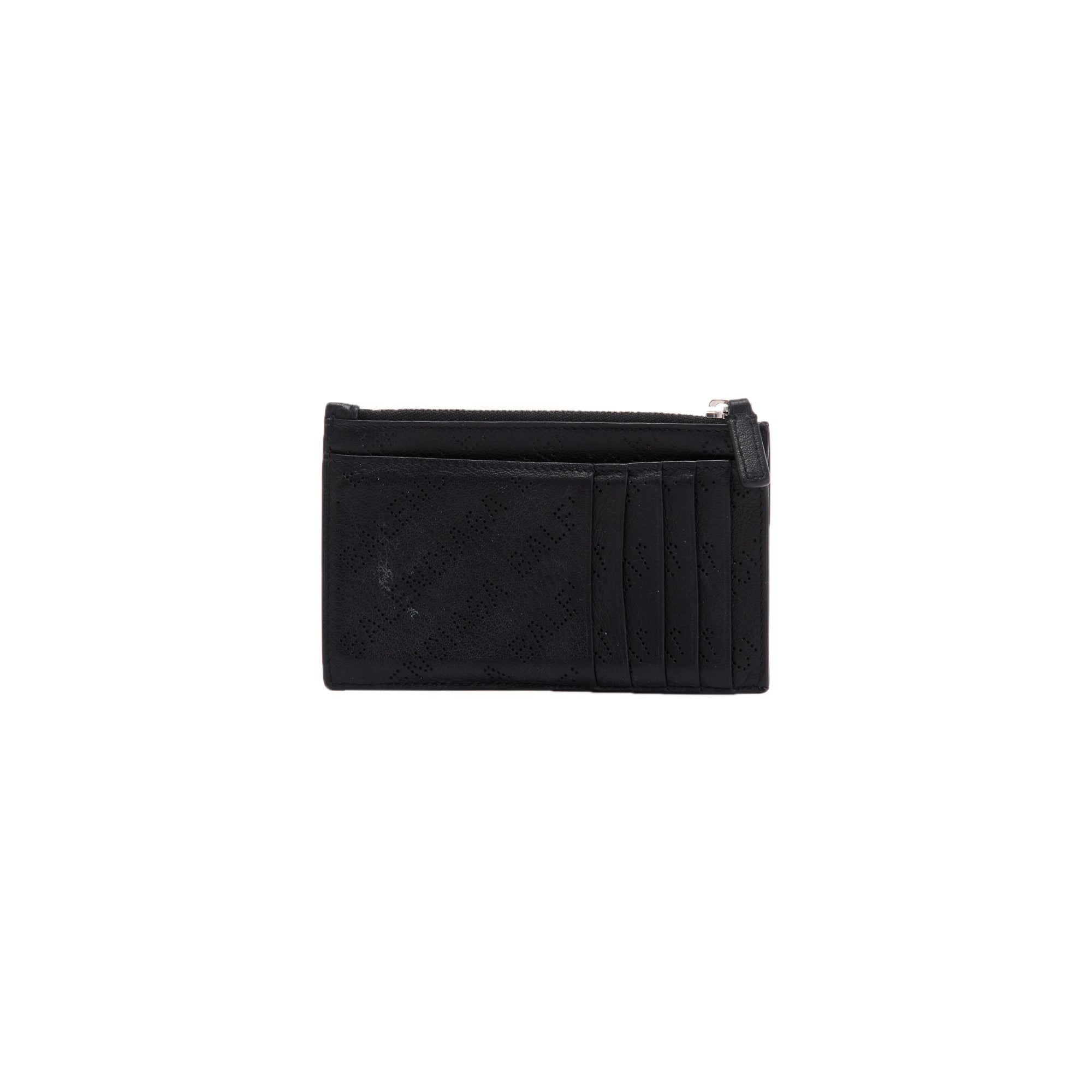 Balenciaga Perforated Leather Coin and Card Holder w/ Box – Oliver ...