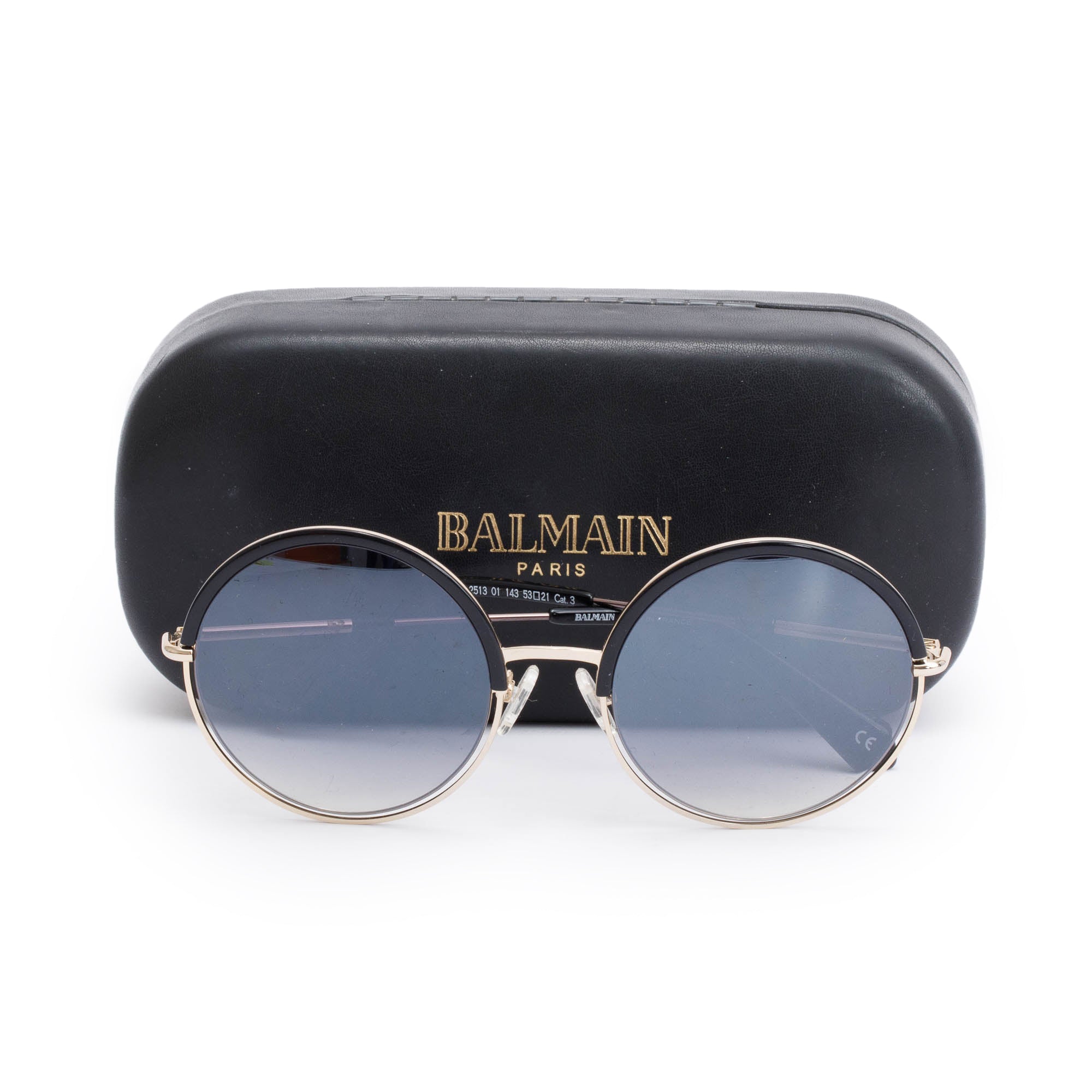 Balmain hotsell Bl2115 02 Gunmetal Round Sunglasses