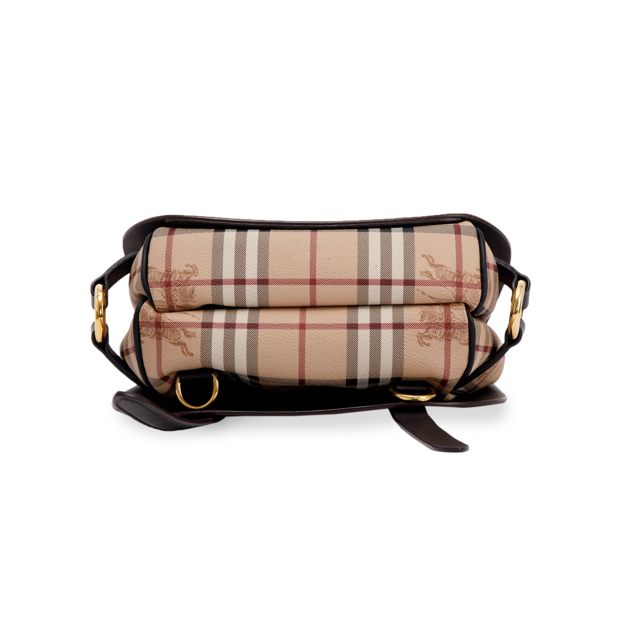 Burberry Large Leather & Haymarket Check Bridle Saddle Bag – Oliver  Jewellery