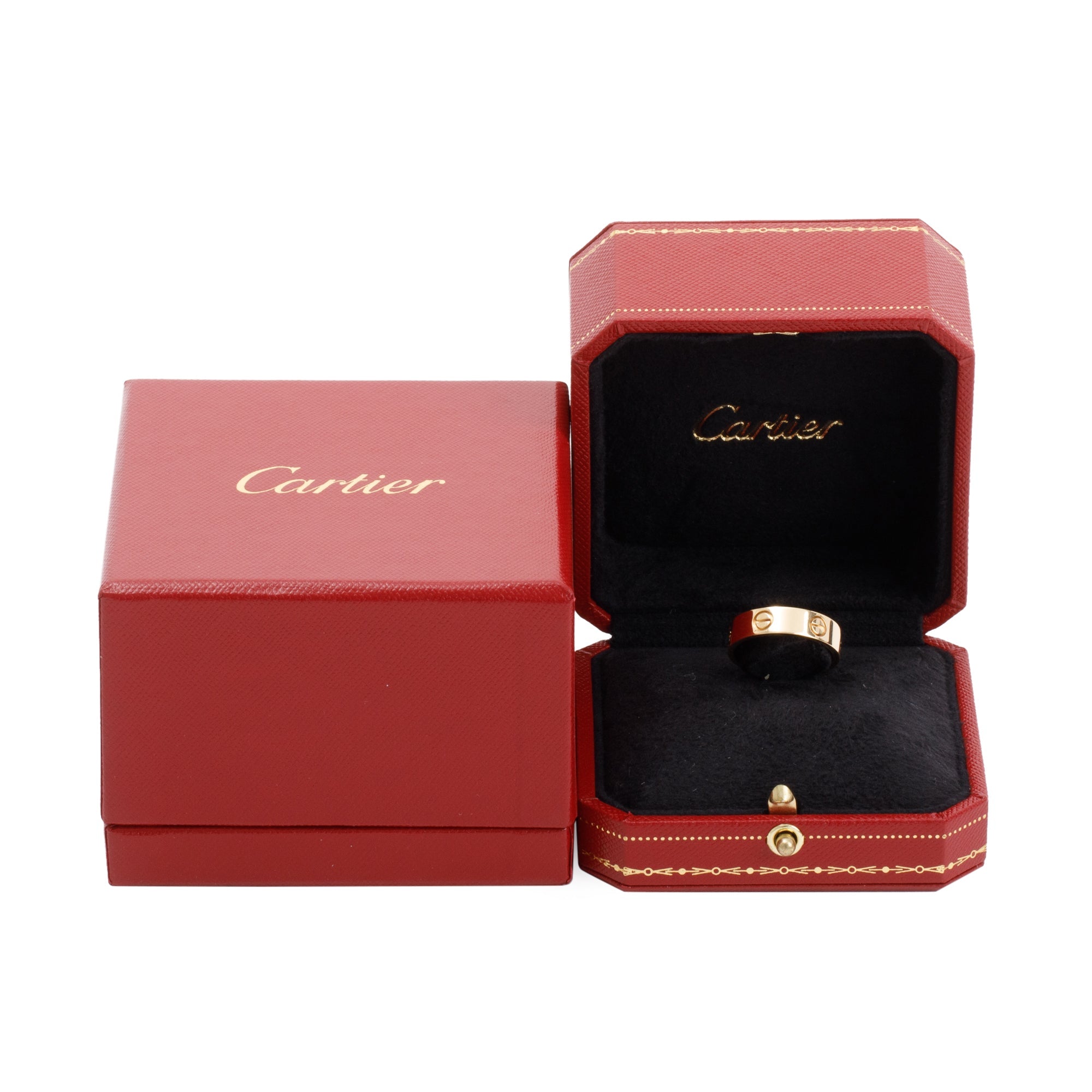 Cartier 18k Yellow Gold 5.5 MM Love Ring, Size 57 8 w/ Box