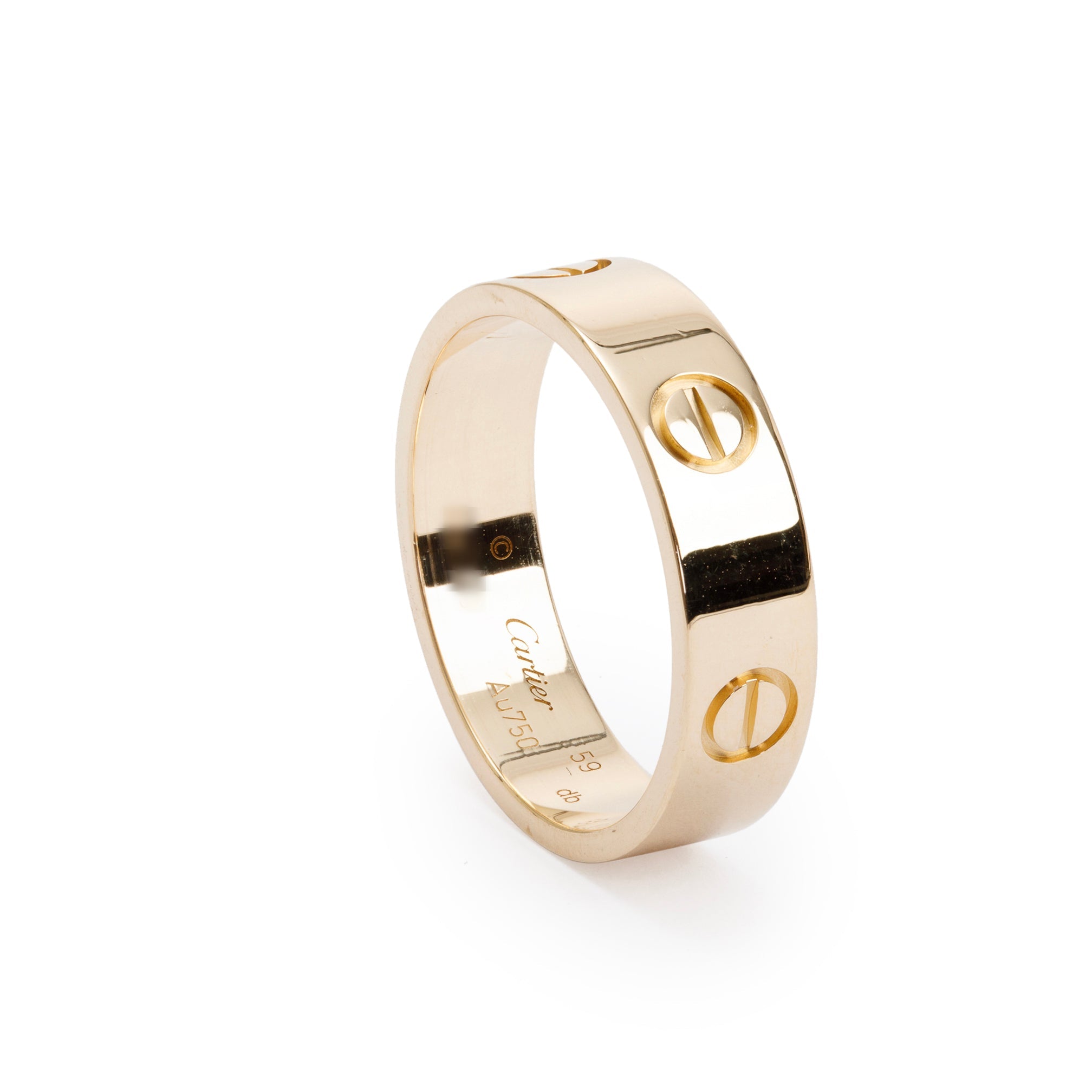 Cartier 18k Yellow Gold 5.5 MM Love Ring Size 59 8.75 Oliver