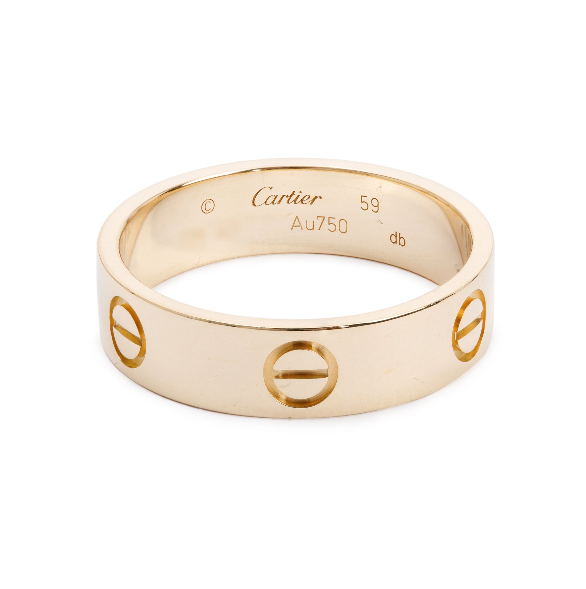 Cartier 18k Yellow Gold 5.5 MM Love Ring Size 59 8.75 Oliver