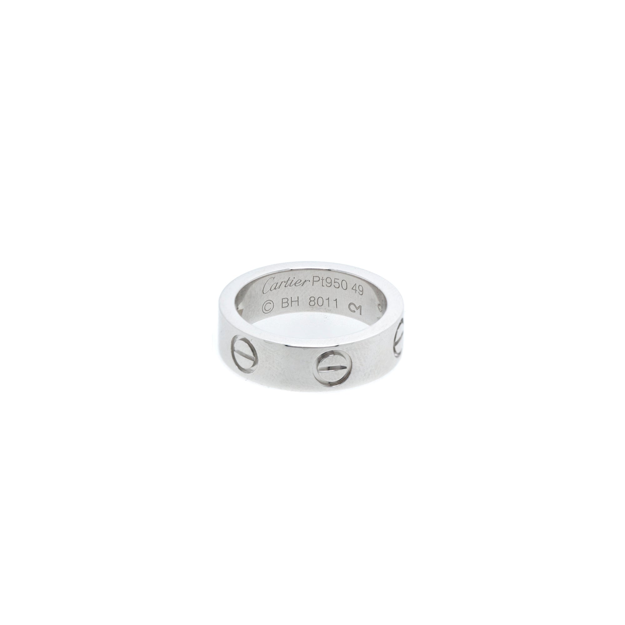 Platinum love ring on sale price