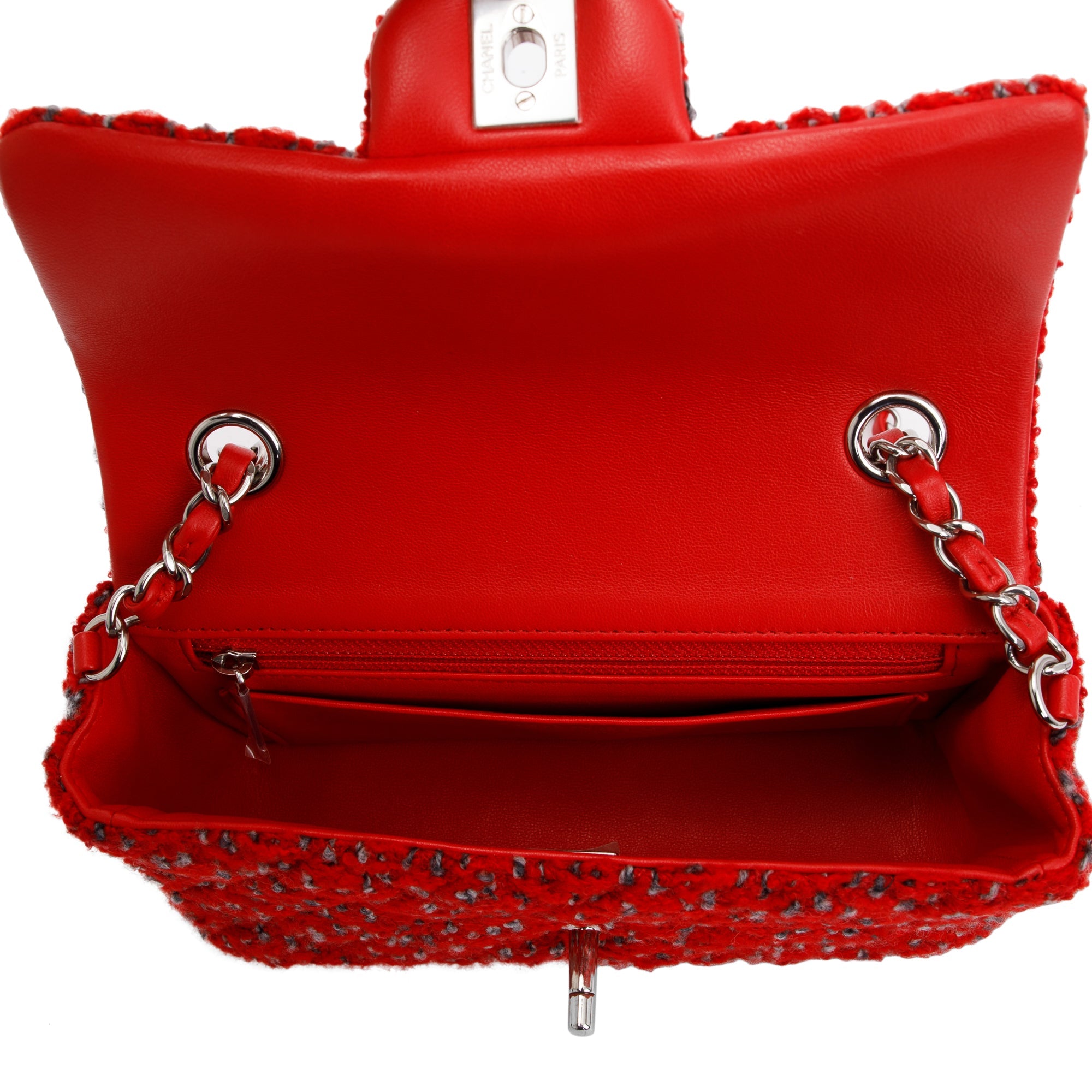 CHANEL Classic Flap Micro Bum Belt Bag Purse Red Lambskin Leather Vintage  90808 | eBay