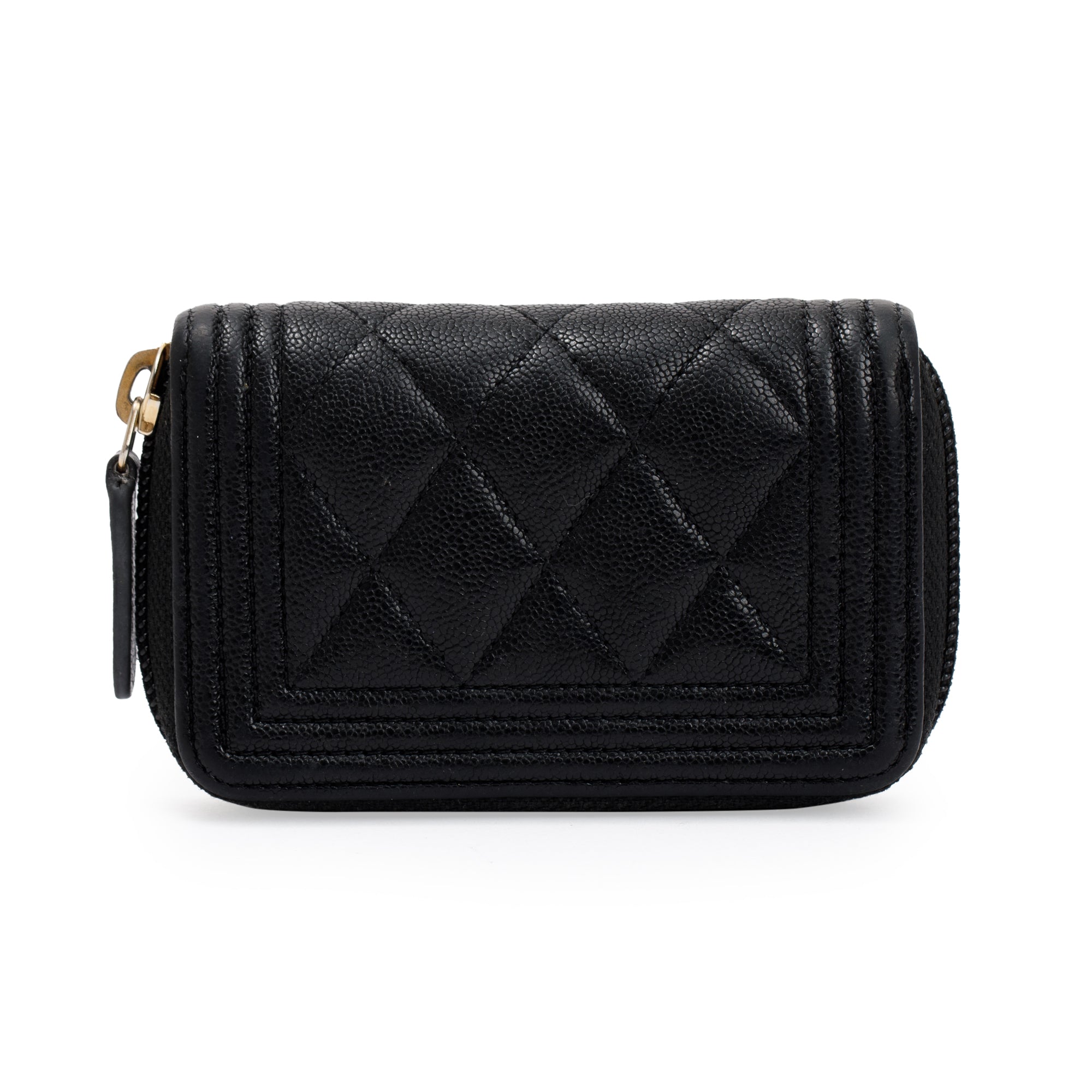 Chanel boy zip coin purse sale