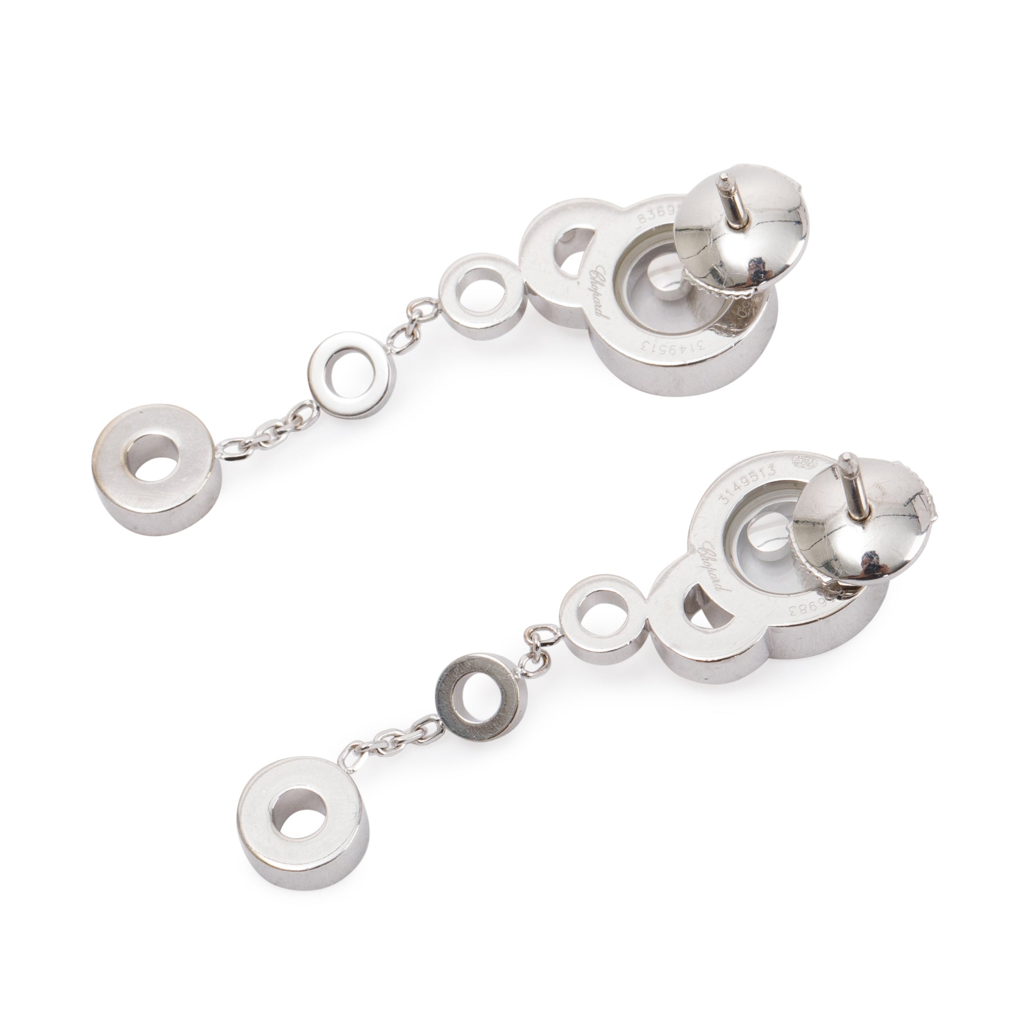 Chopard Happy Bubbles White Gold Diamond Earrings 836983-1001