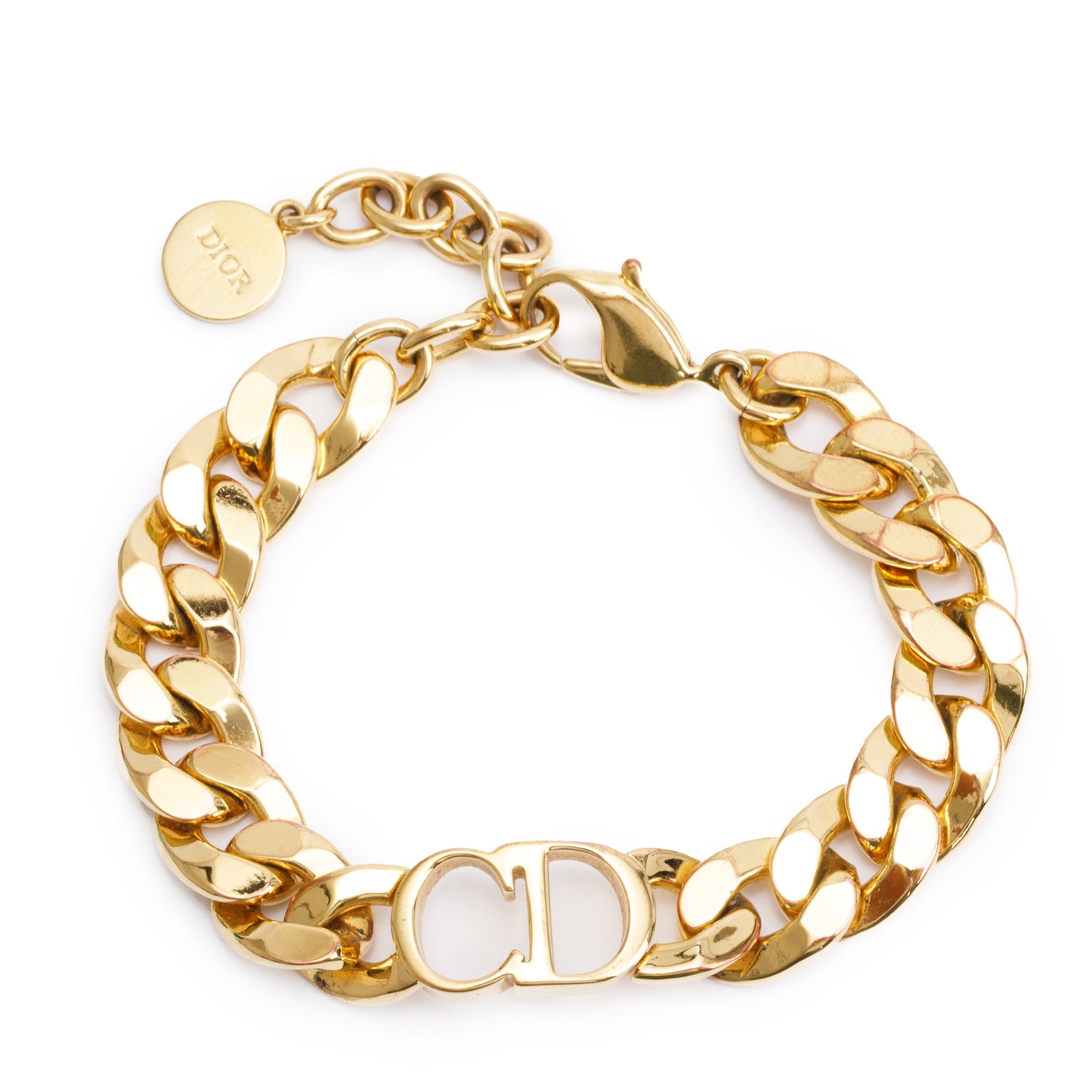 Christian Dior Gold-Plated CD Icon Chain Bracelet – Oliver Jewellery