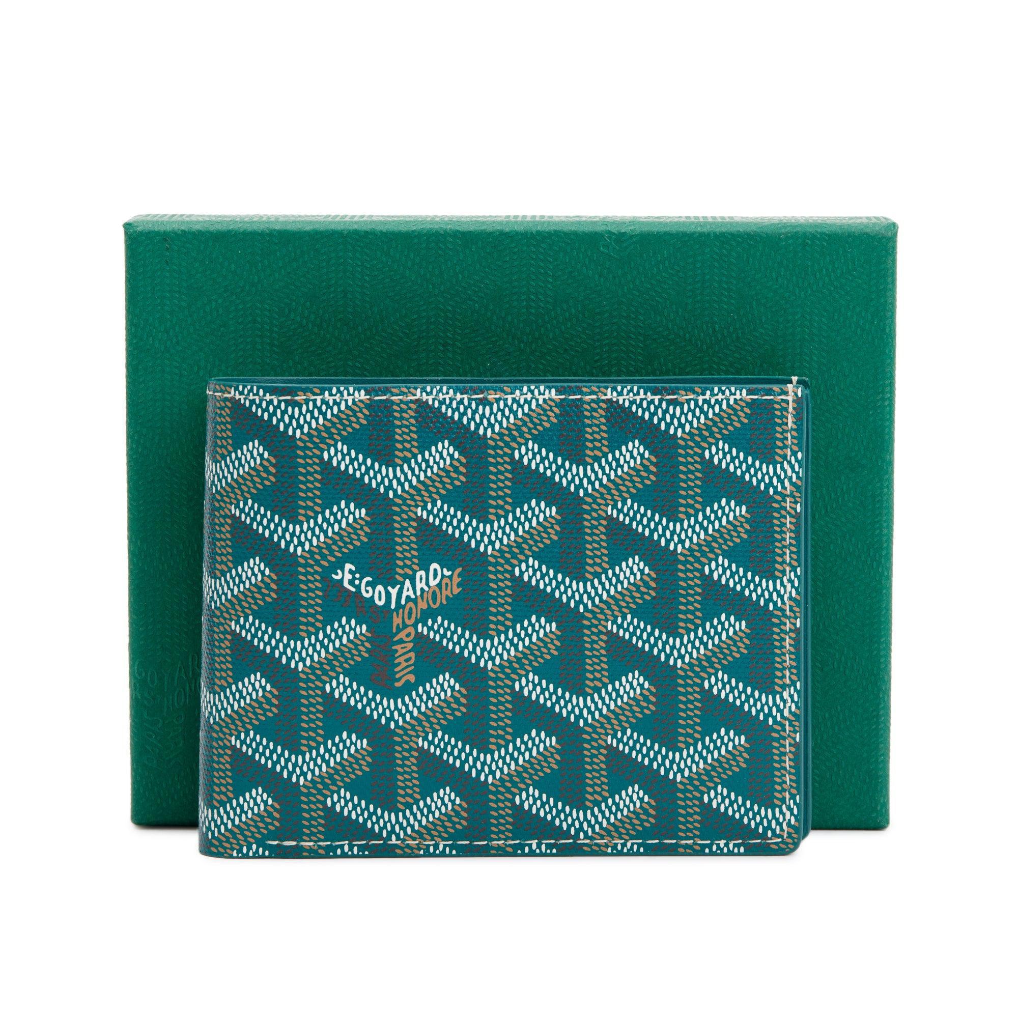 Green goyard wallet hotsell