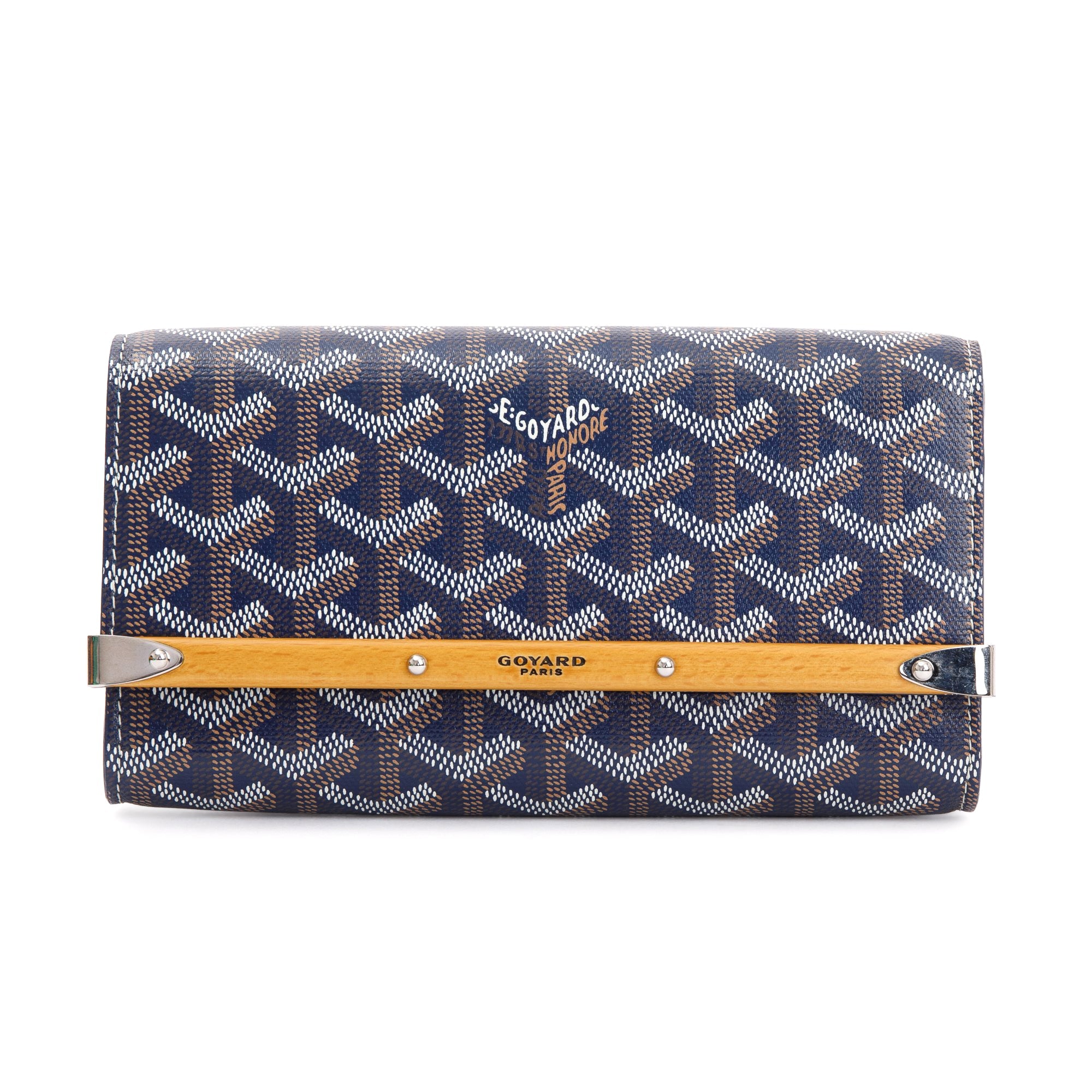 Goyard Monte Carlo Bois Clutch with Strap