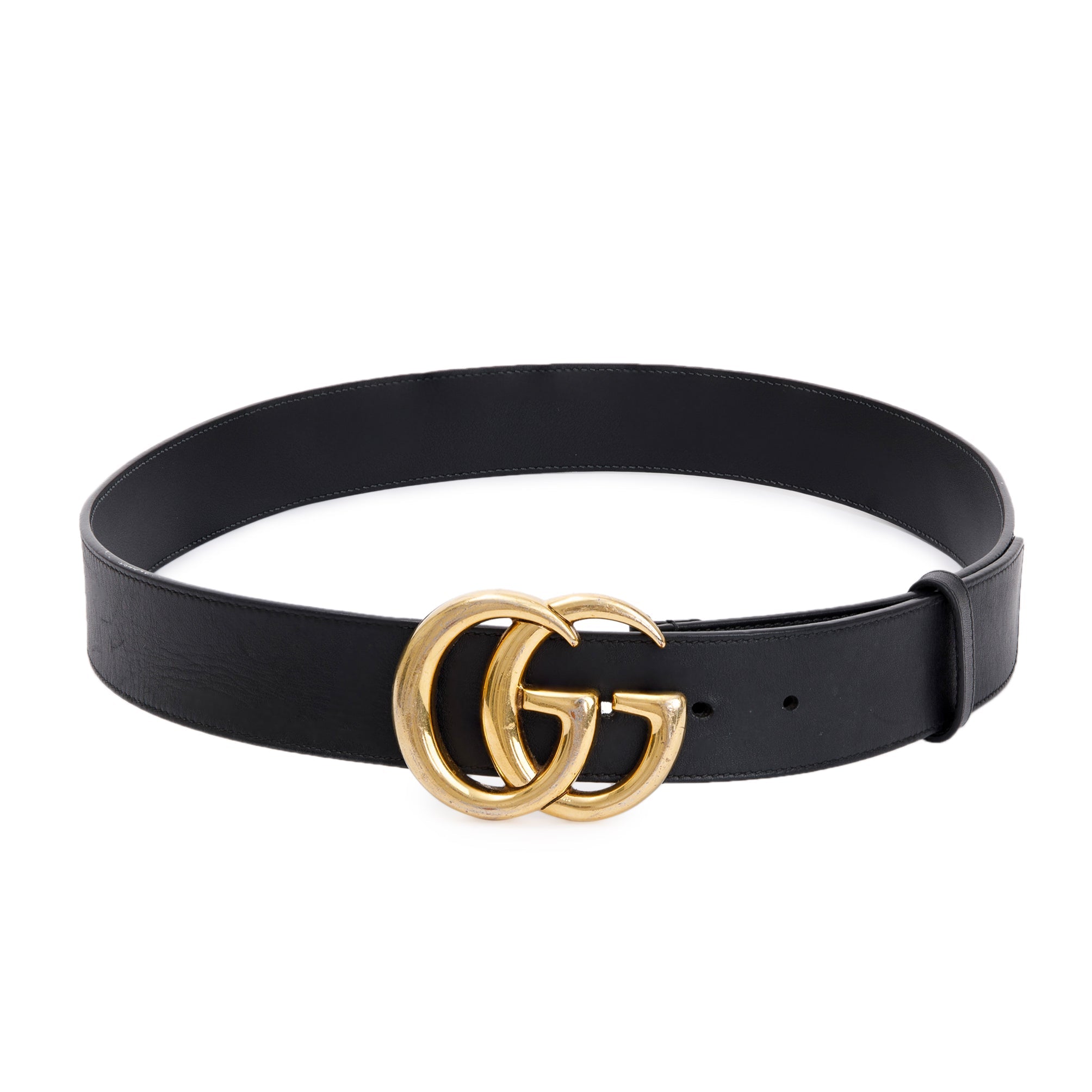 Gucci 2015 Re-Edition Black Wide Leather Belt 95 38