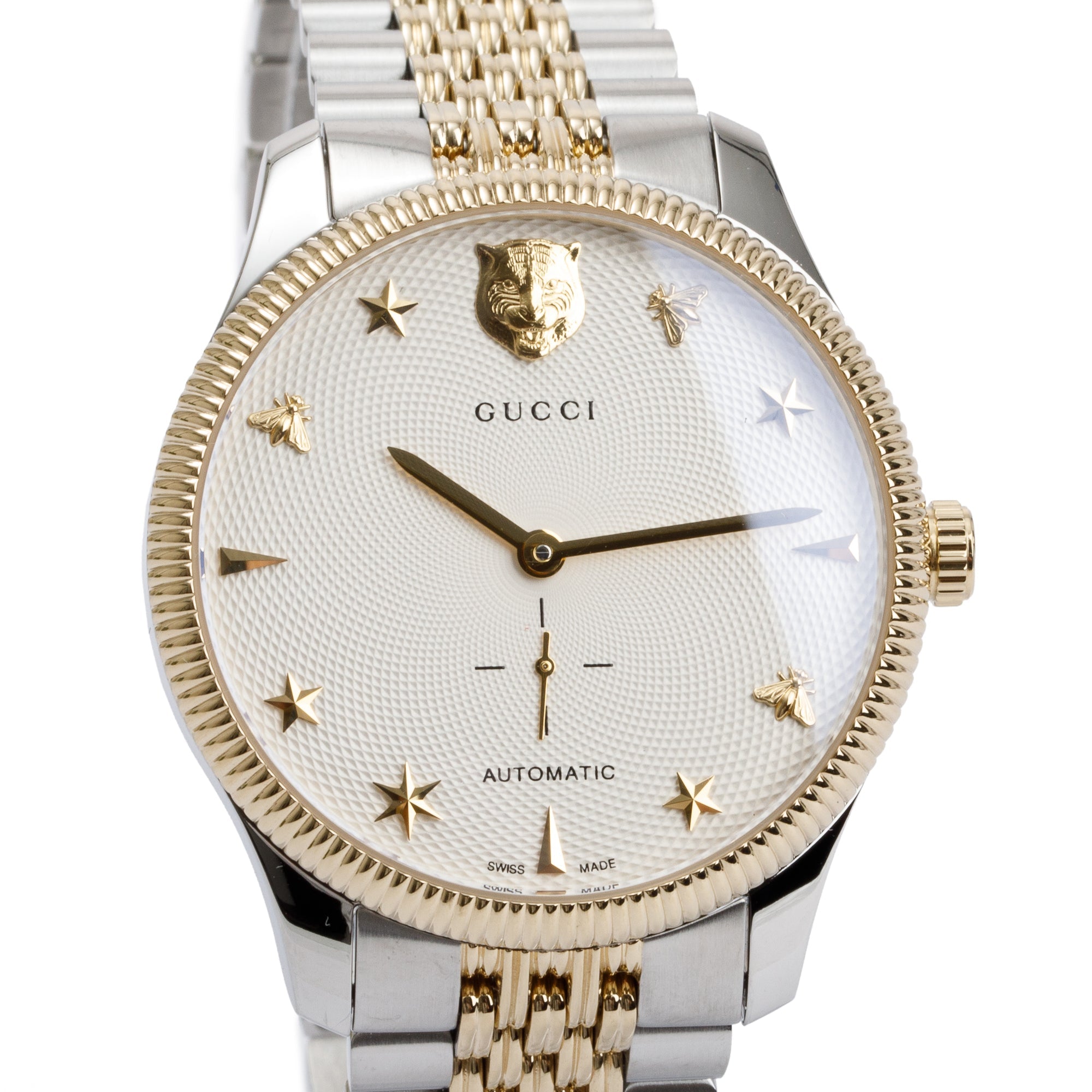 Gucci 2023 Stainless Steel & Gold Plated G-Timeless 40 MM 