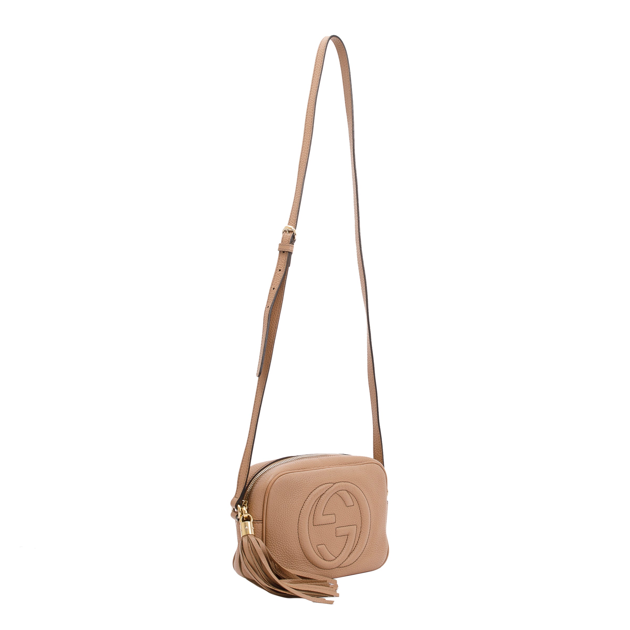 Gucci Beige Calfskin Leather Small Soho Disco Bag Oliver Jewellery