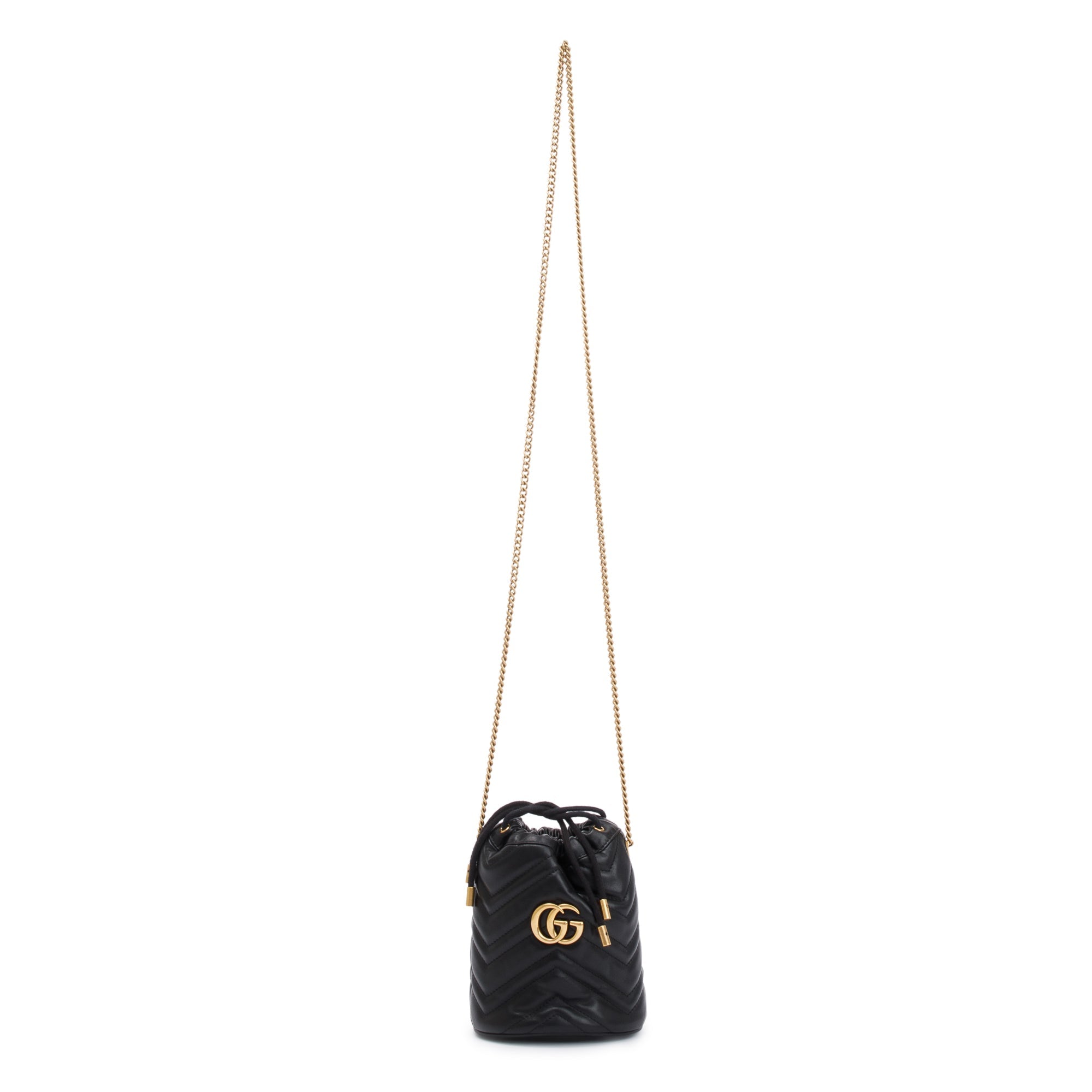 Gg marmont leather bucket bag hot sale