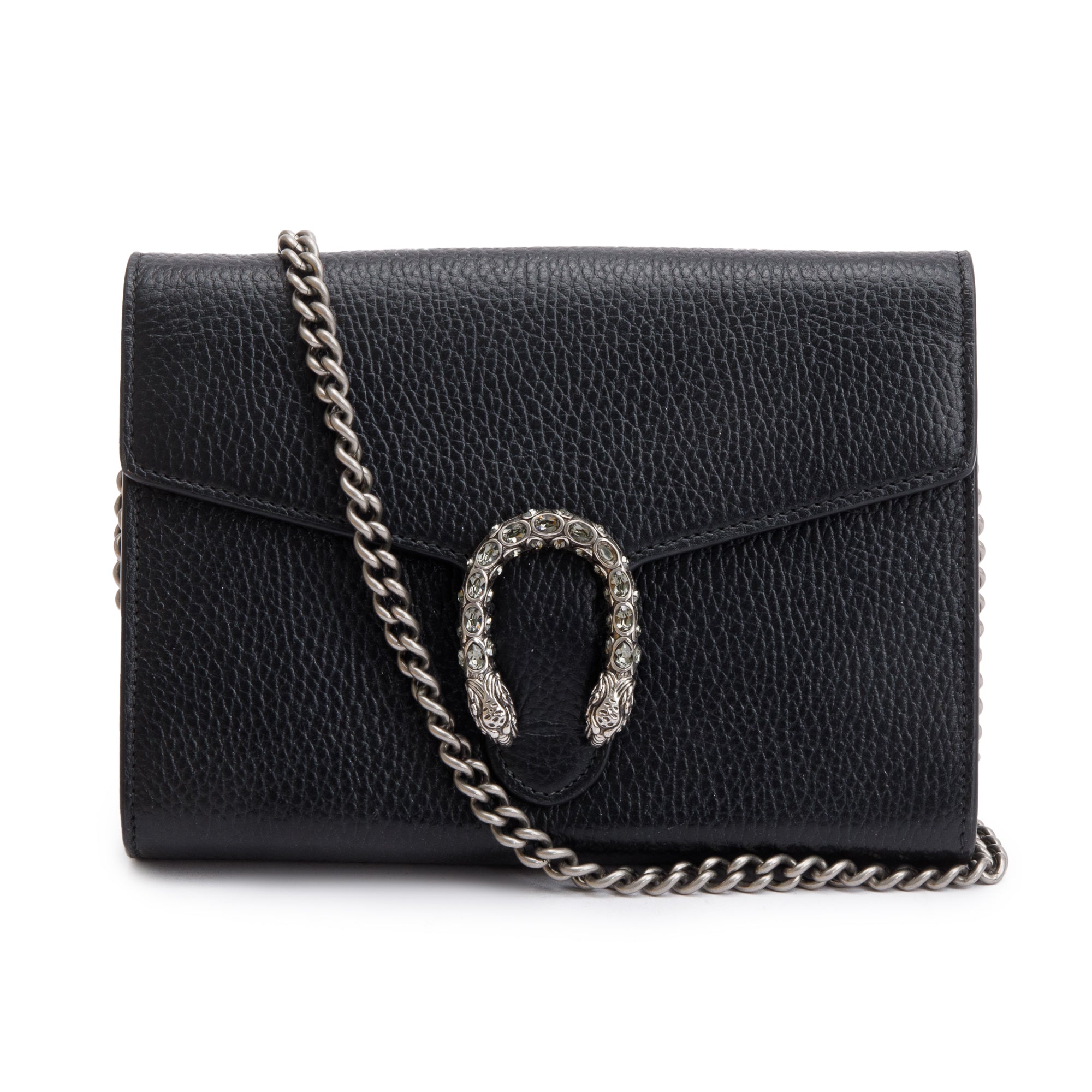 Gucci Black Leather Dionysus Mini Chain Wallet w/ Receipt – Oliver ...