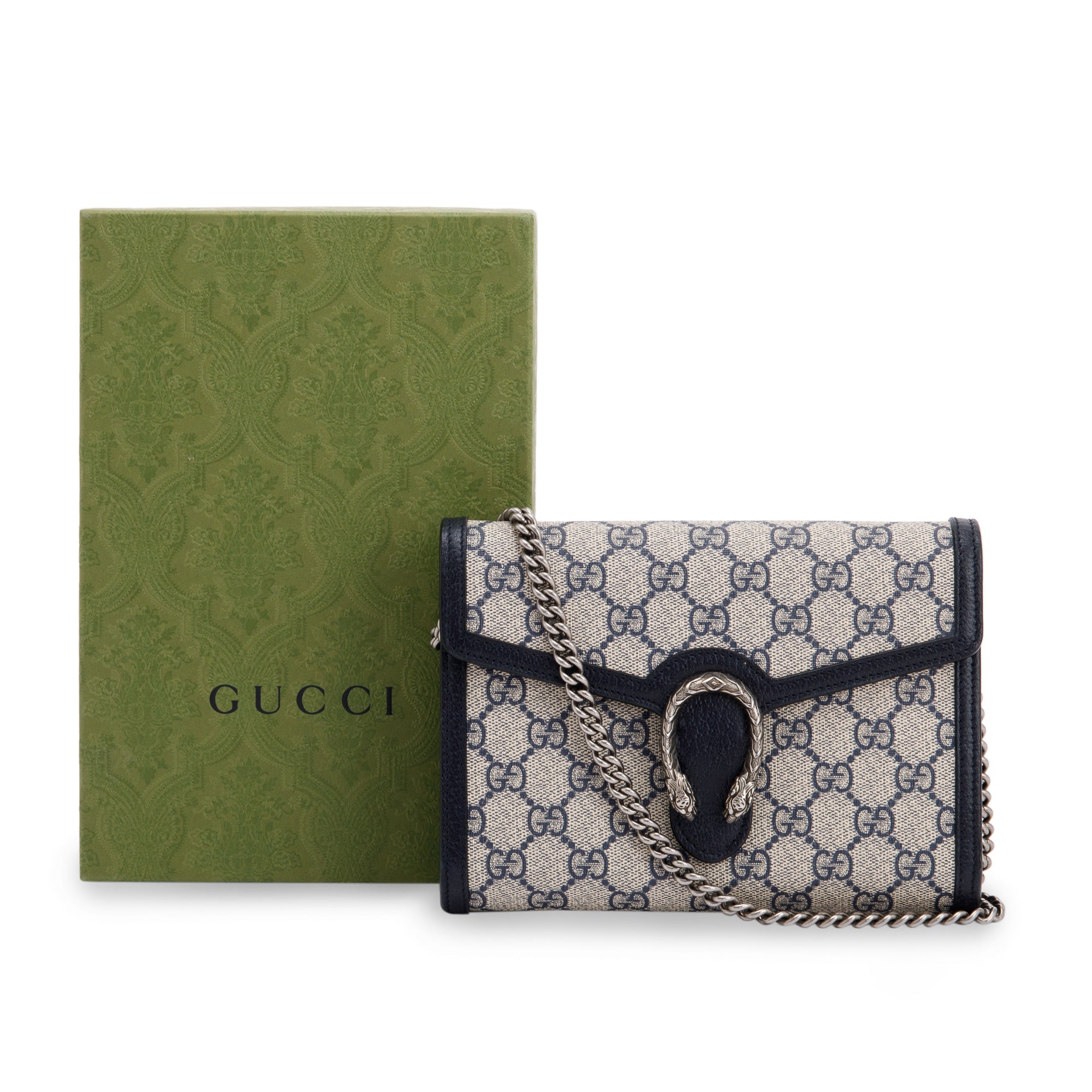 Gucci dionysus gg supreme canvas wallet clearance on a chain