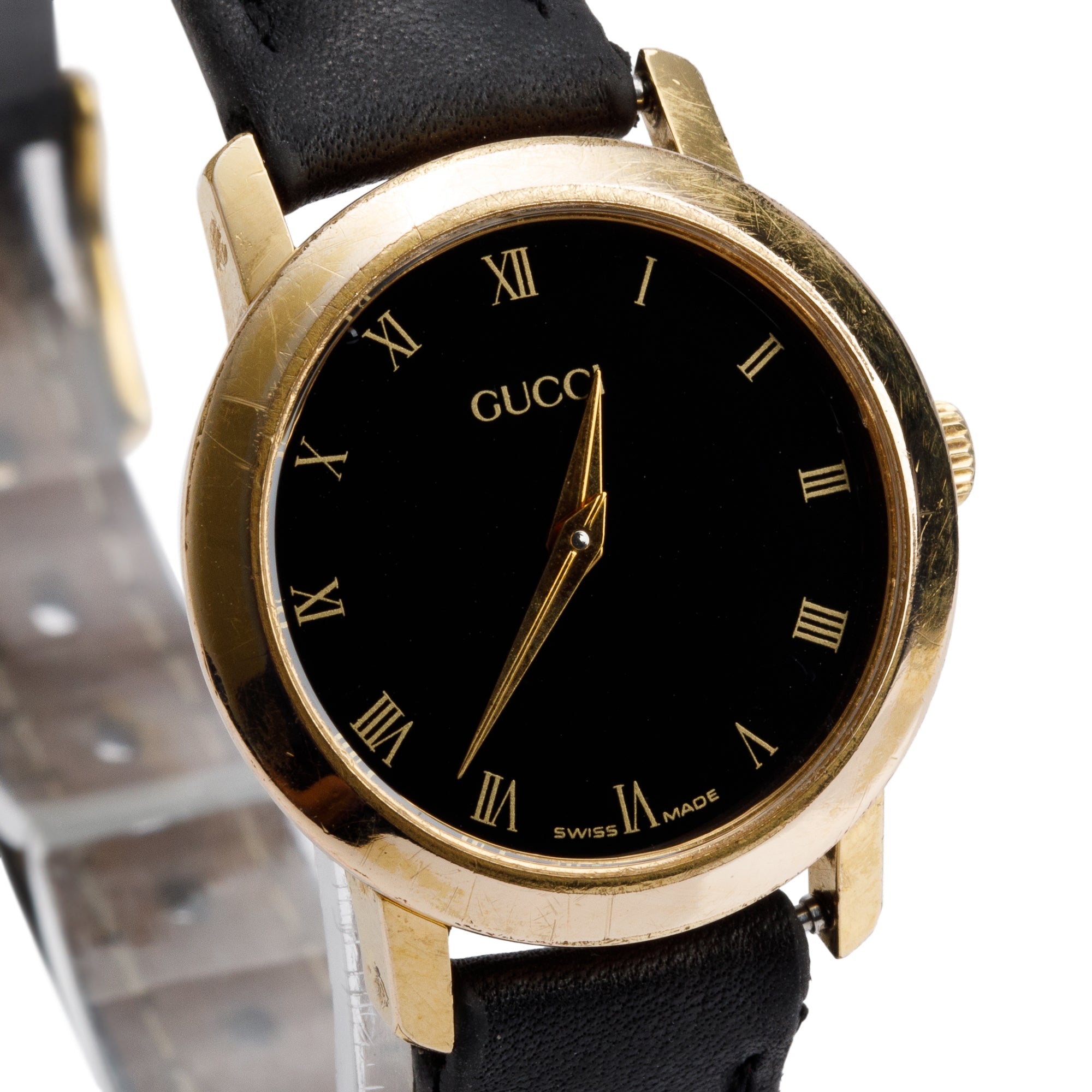 Gucci Gold Plated Stainless Steel 2200L Series 25 MM Watch Oliver Jewellery