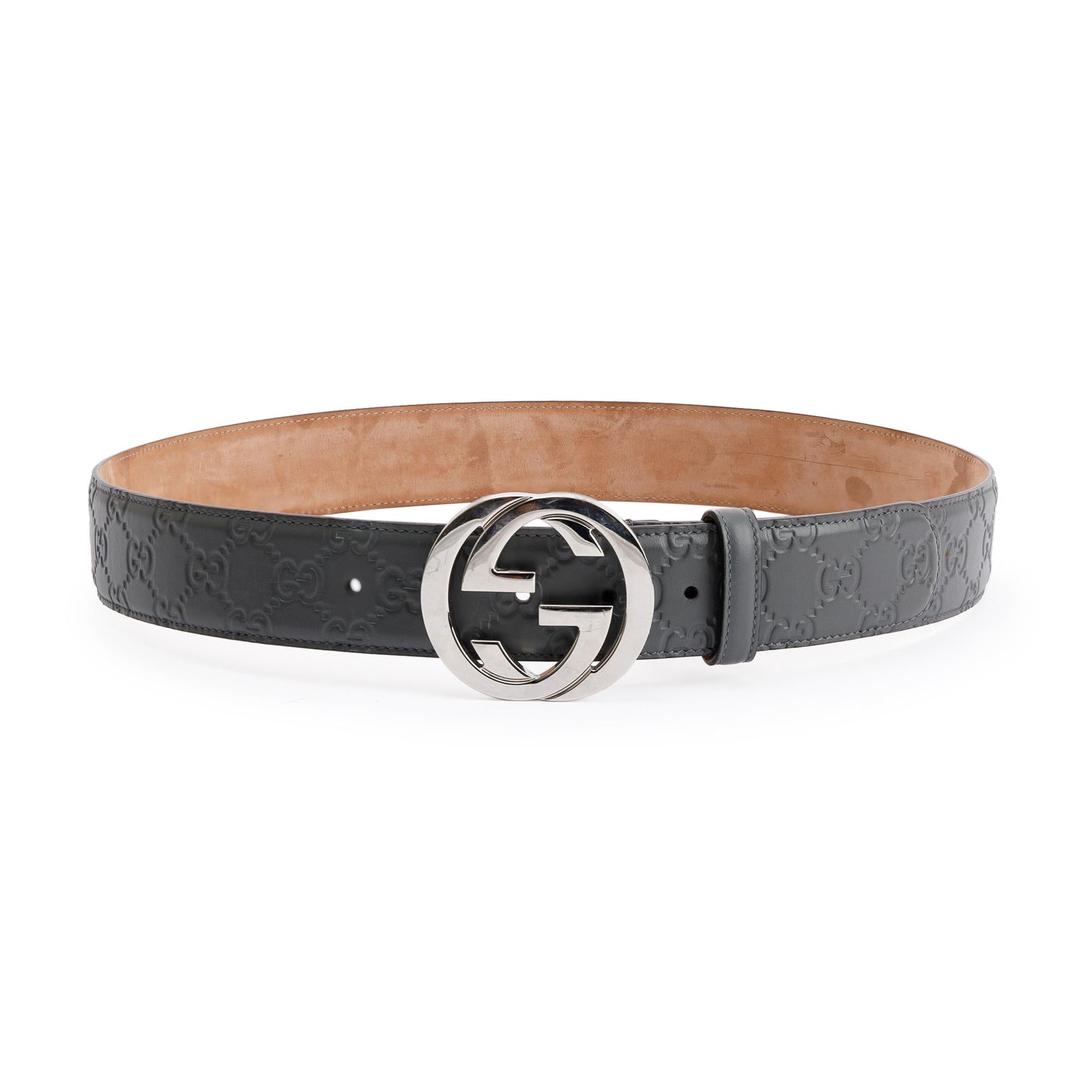 Gucci belt grey best sale