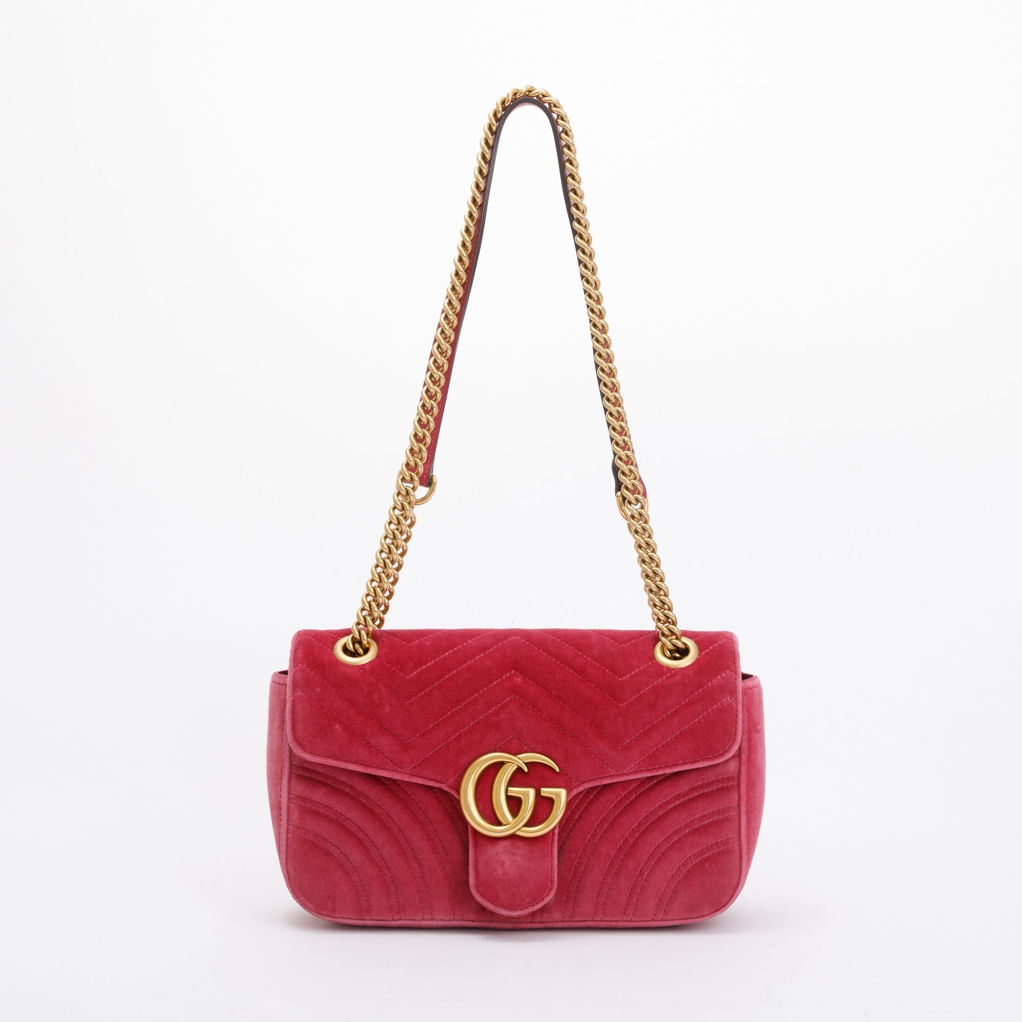 Gucci marmont hot sale pink velvet