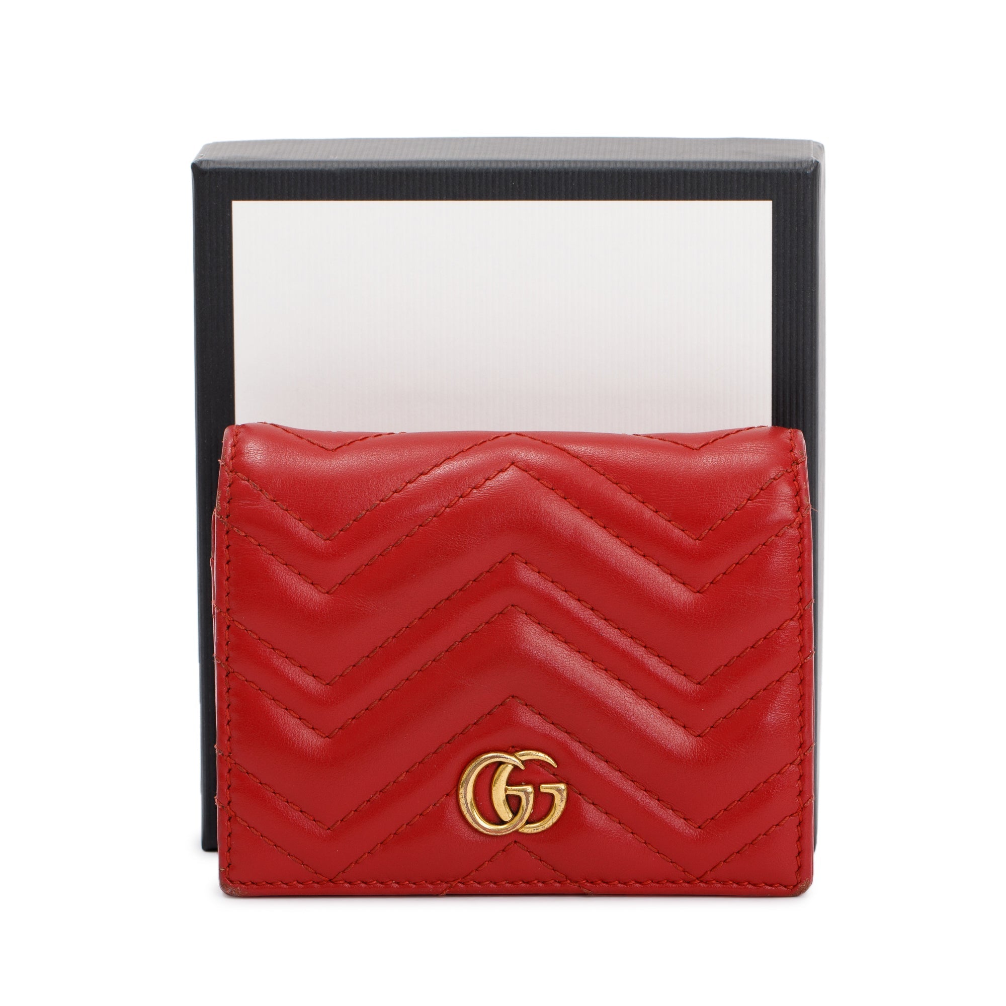 Gg marmont matelassé leather cheap card case