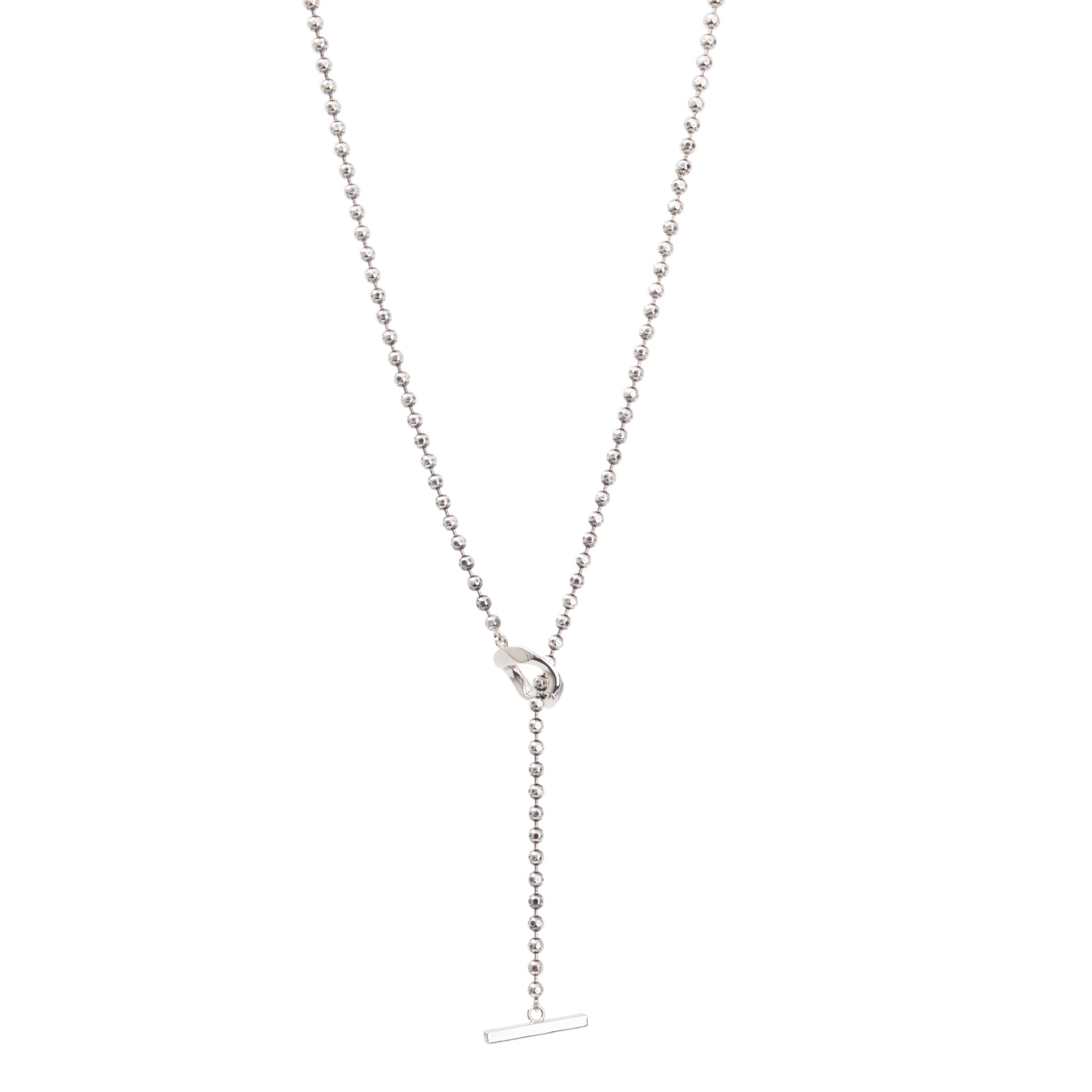 Gucci Sterling Silver Boule Chain Toggle Necklace – Oliver Jewellery