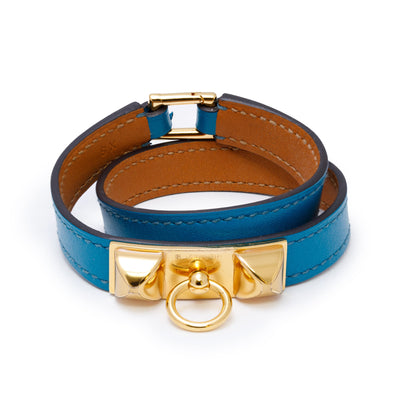 Louis Vuitton White/Blue Beaded Bracelet - Yoogi's Closet