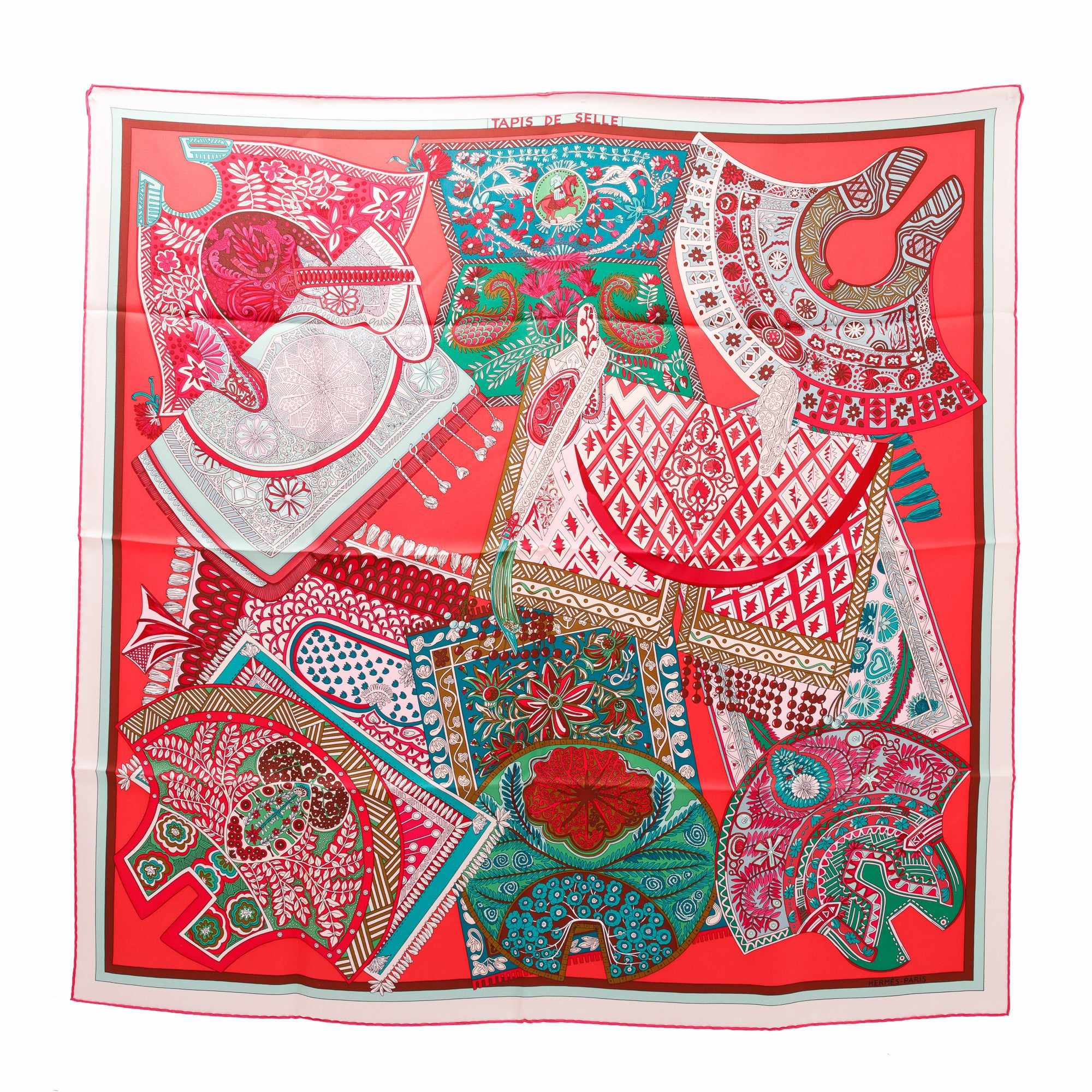 Hermes 'Tapis de Selle' Silk Scarf 90 w/ Box – Oliver Jewellery