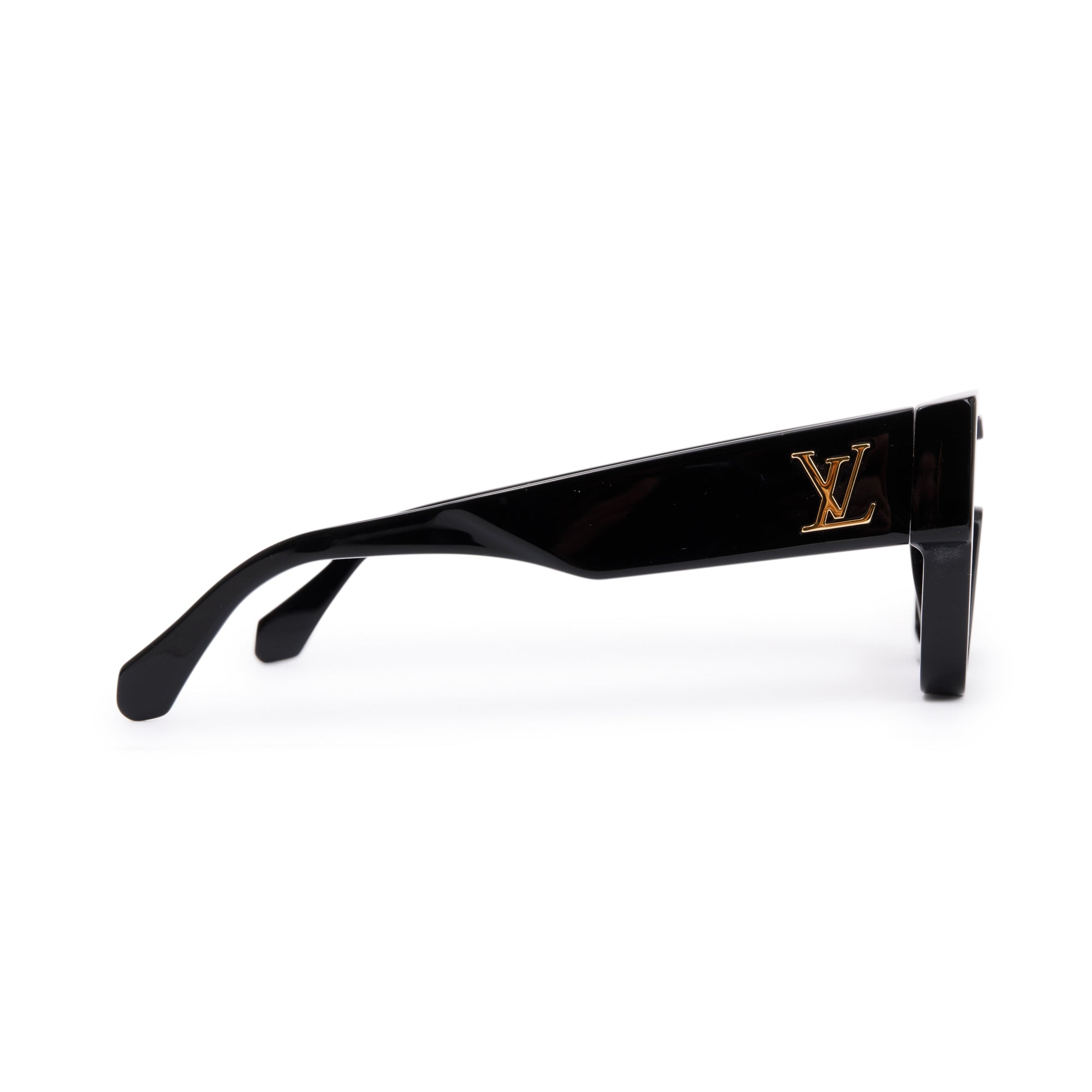 Louis Vuitton 2022 Black Acetate LV Clash Square Sunglasses w/ Case ...