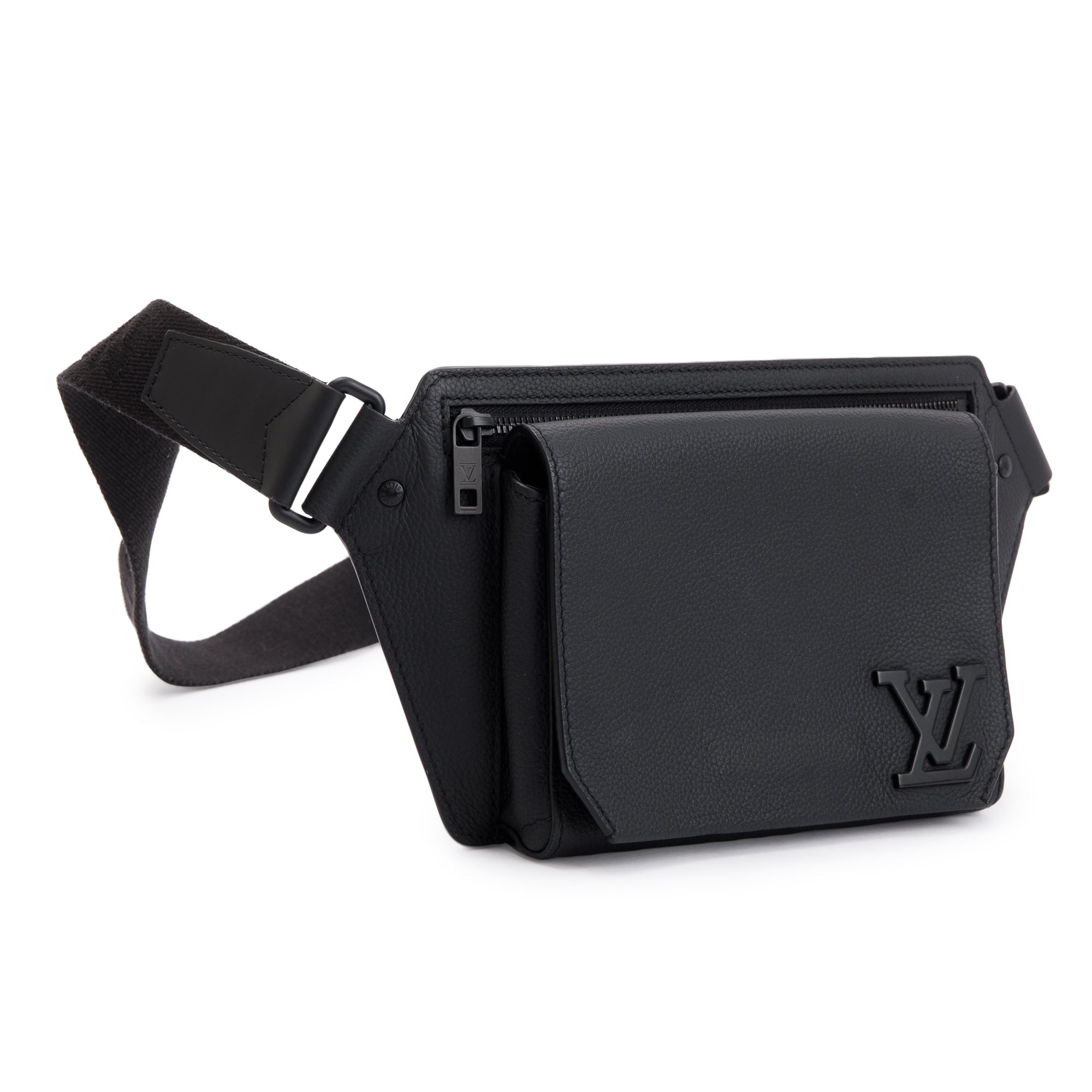 Louis Vuitton Calfskin Aerogram Takeoff Sling Bag - Black Waist Bags, Bags  - LOU759004