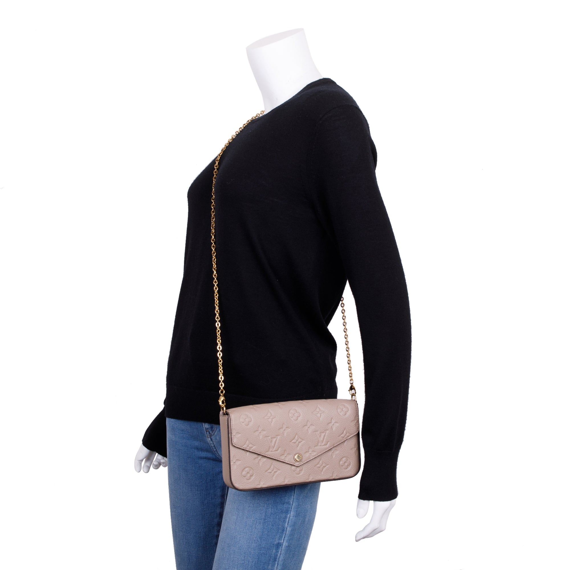 Louis Vuitton Felicie Empreinte Leather Shoulder Bag NEW Pochette