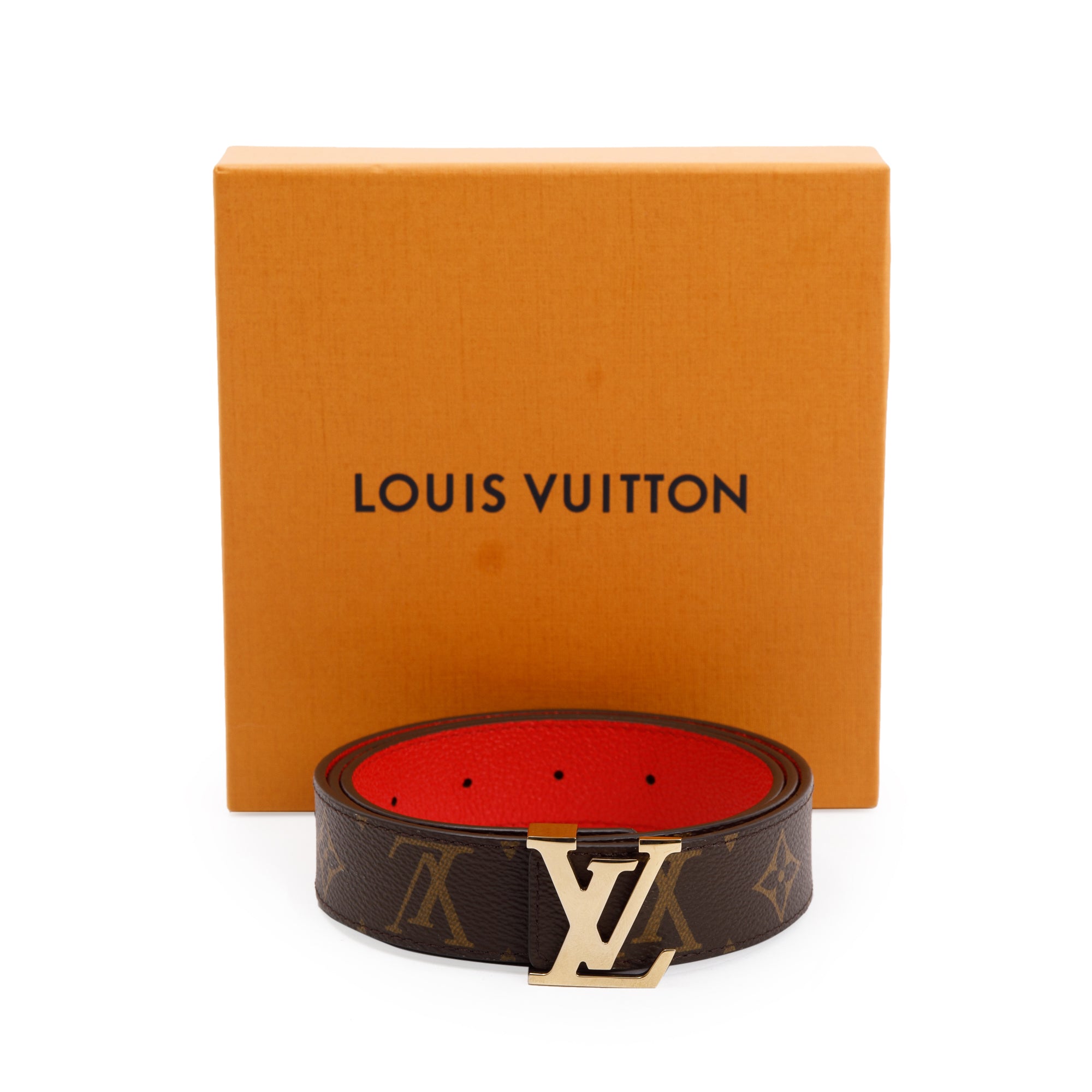 Authentic Louis Vuitton Monogram Canvas Coquelicot Epi Reversible Belt 80/32,  in 2023