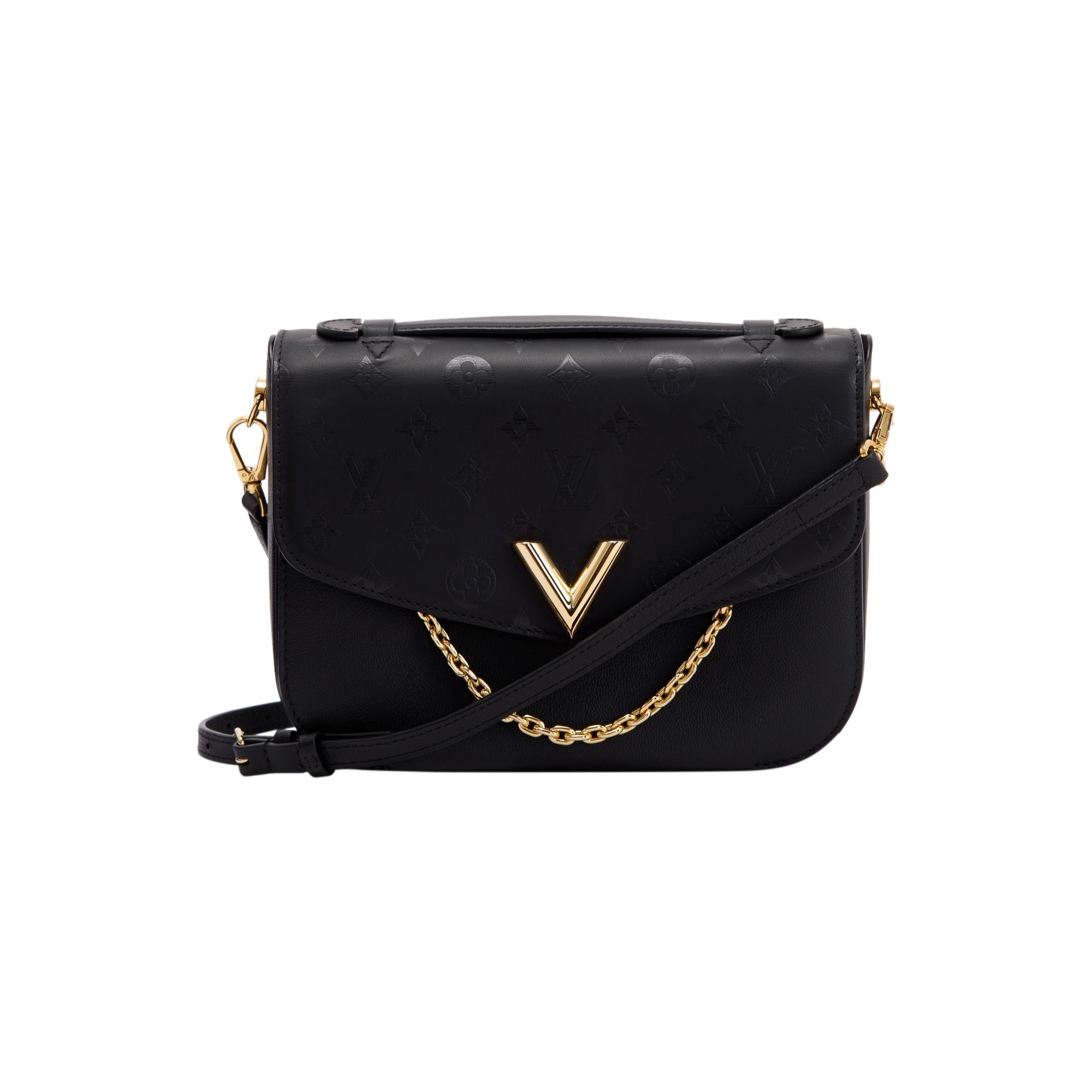 Louis Vuitton Black Calfskin Monogram Very Messenger Bag – Oliver Jewellery