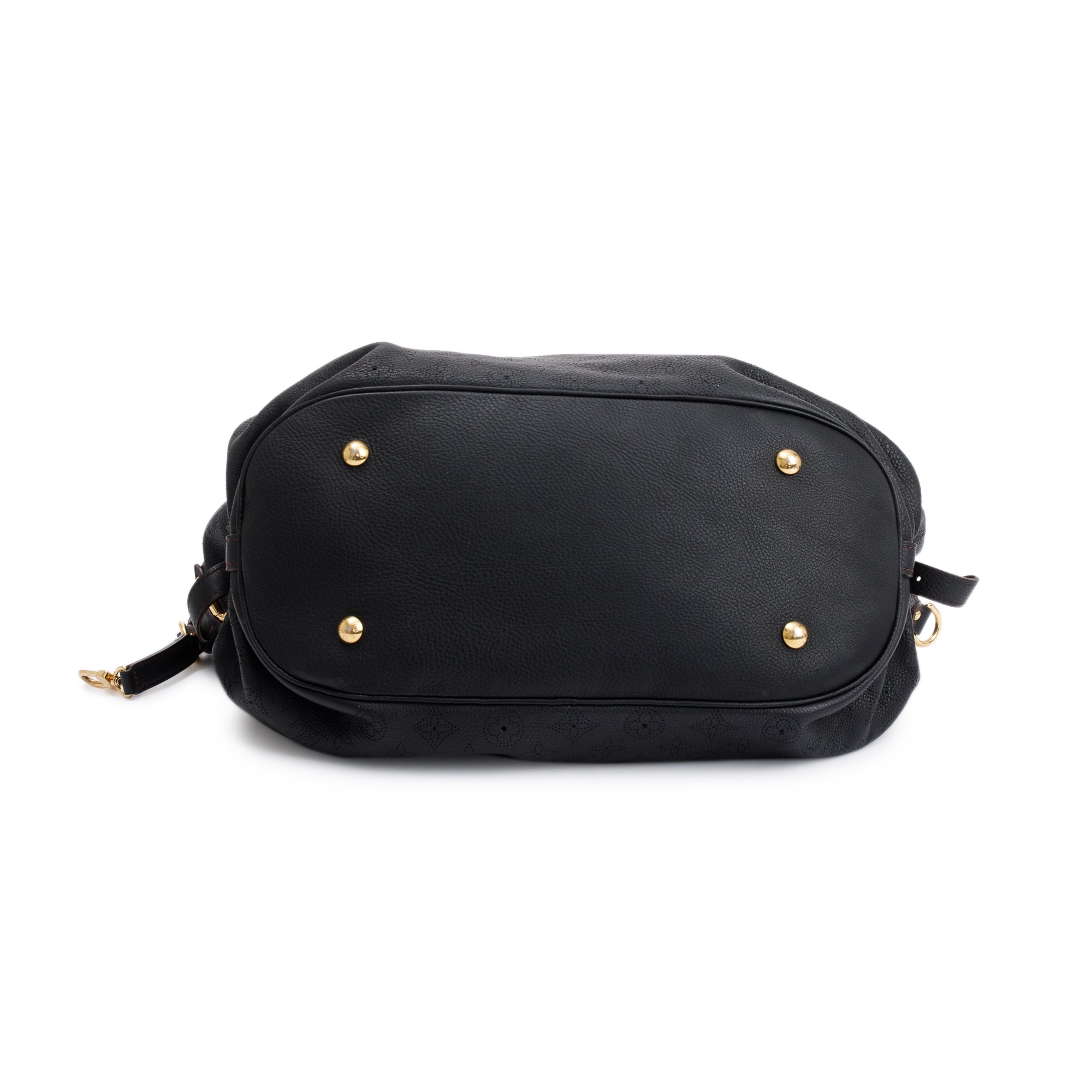 LOUIS VUITTON MAHINA NOIR CALF LEATHER HOBO