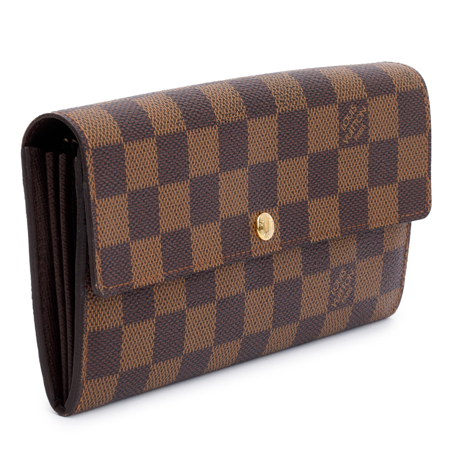 Louis Vuitton cheapest damier ebene Sarah wallet