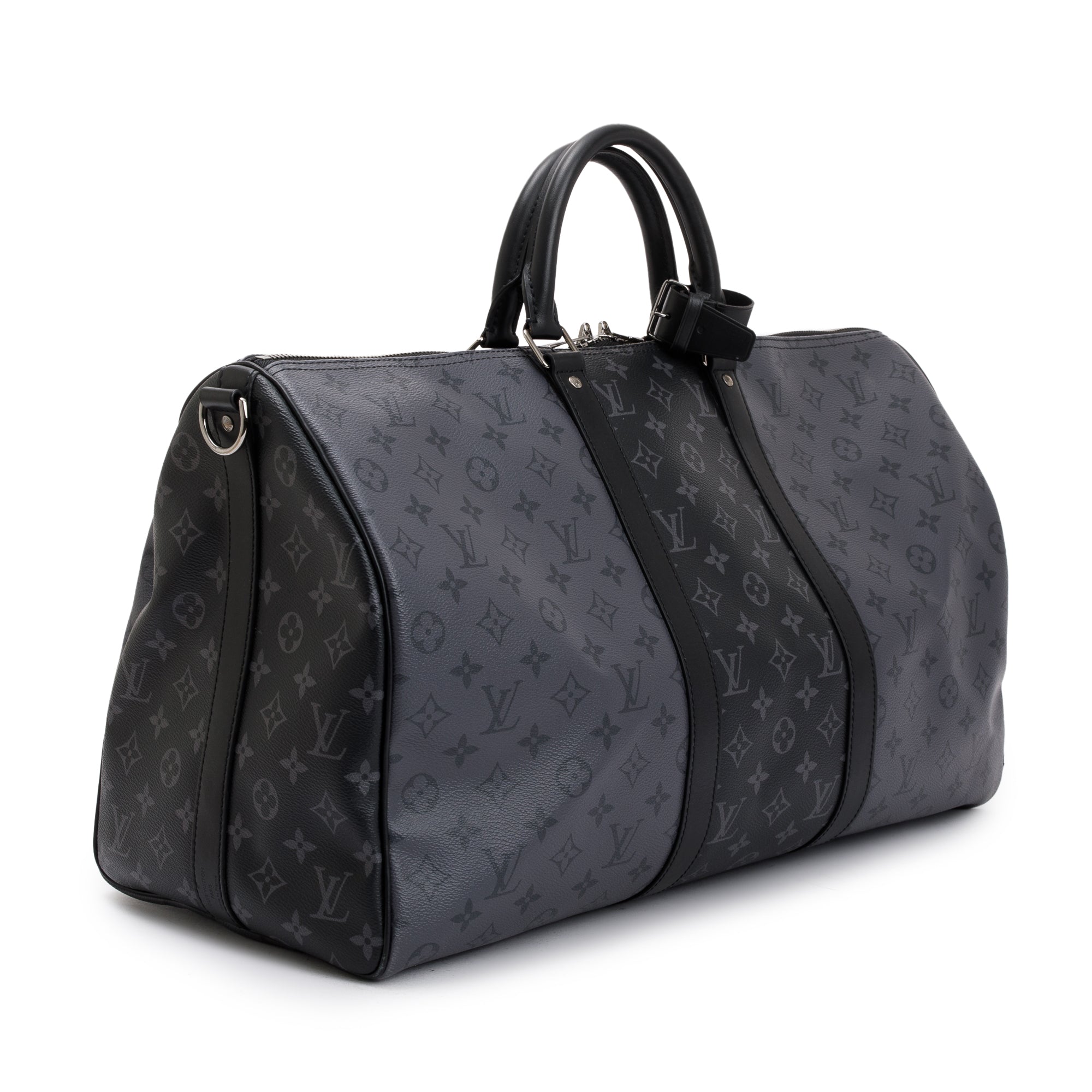 Louis Vuitton Monogram Eclipse Reverse Keepall Bandouliere 50 w/ Strap –  Oliver Jewellery
