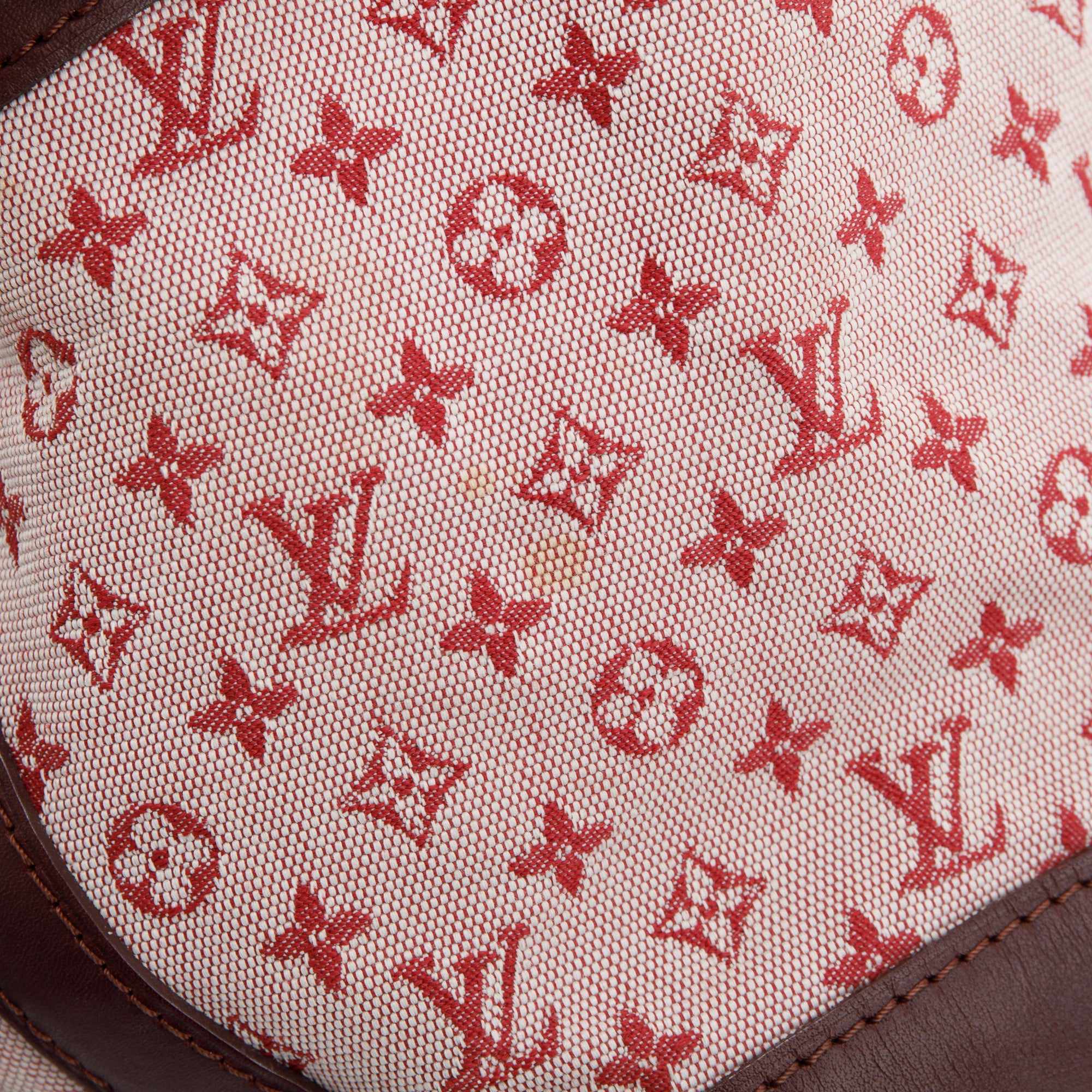 Louis Vuitton Burgundy Monogram Canvas Mini Lin Noelie Bucket Bag